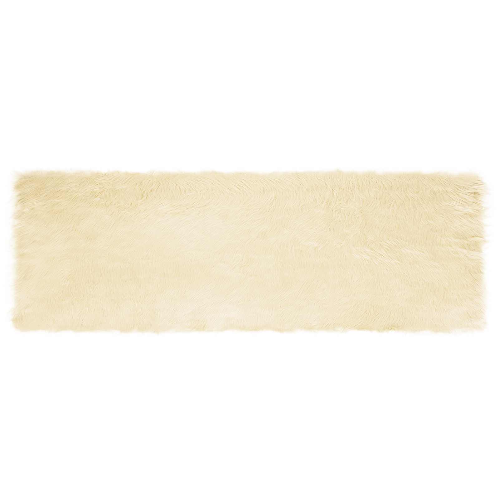 Tappeto in finta TAFALLA Crema 80 x 250 cm Poliestere