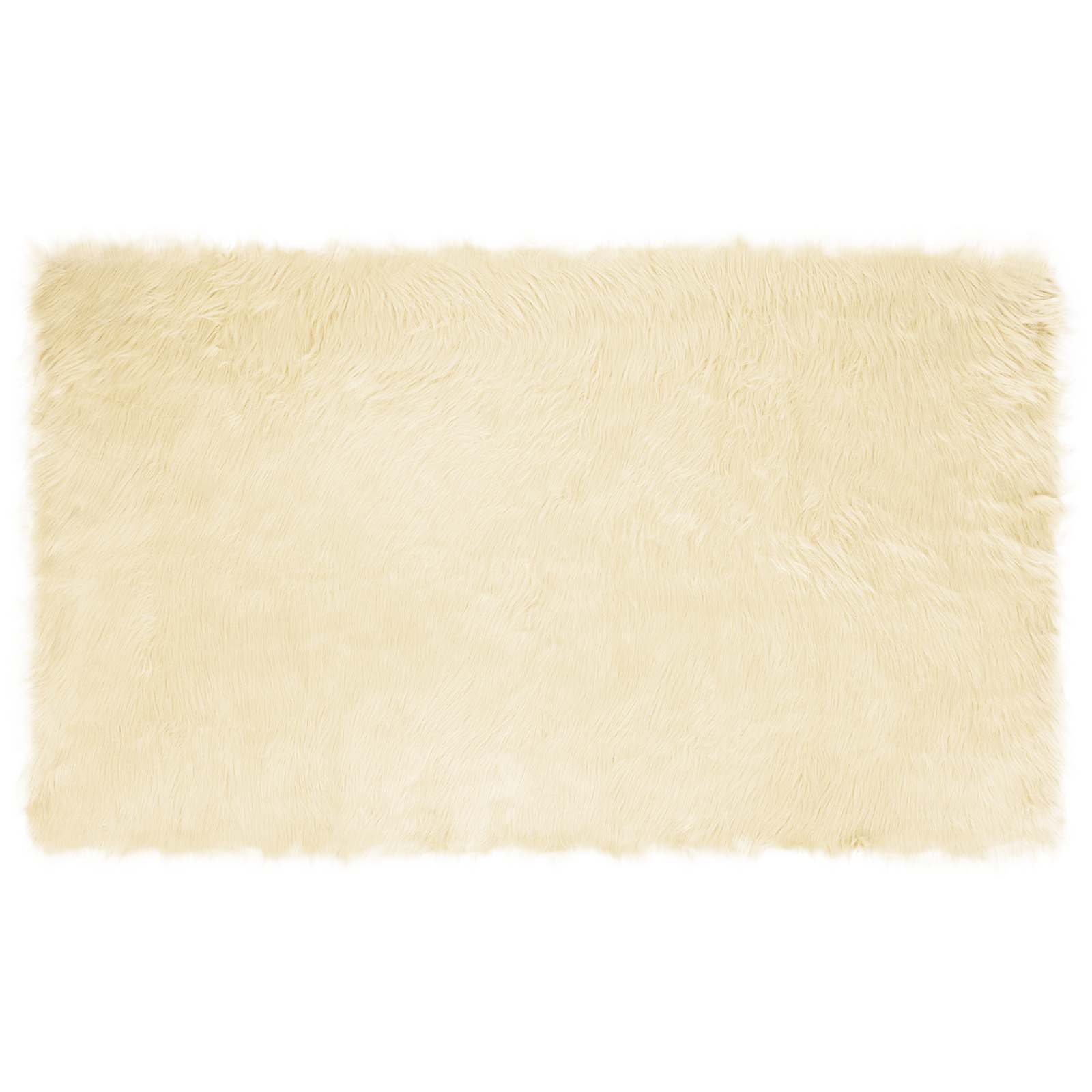 Tappeto in finta TAFALLA Crema 100 x 200 cm Poliestere