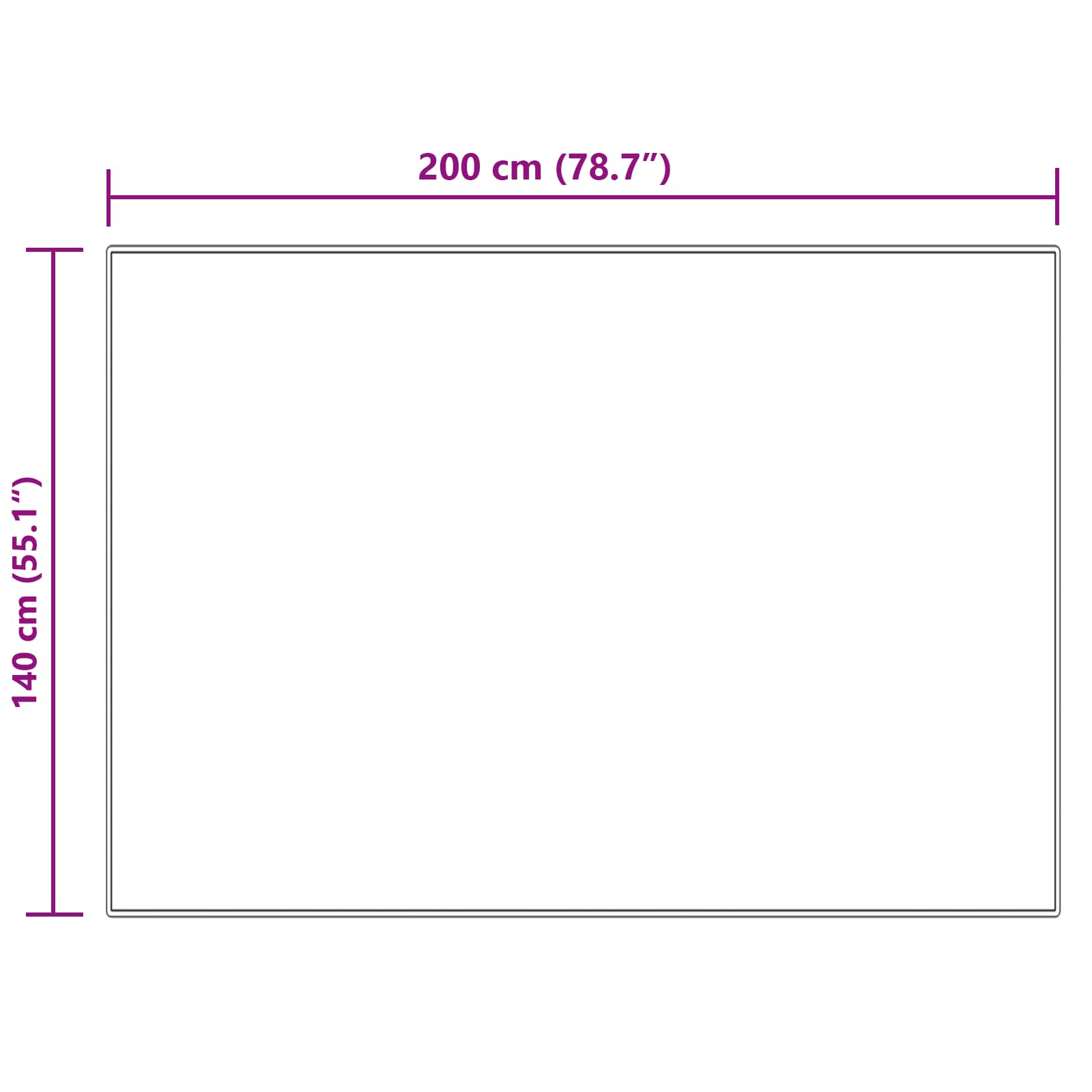 Tappeto in finta TAFALLA Crema 140 x 200 cm Poliestere