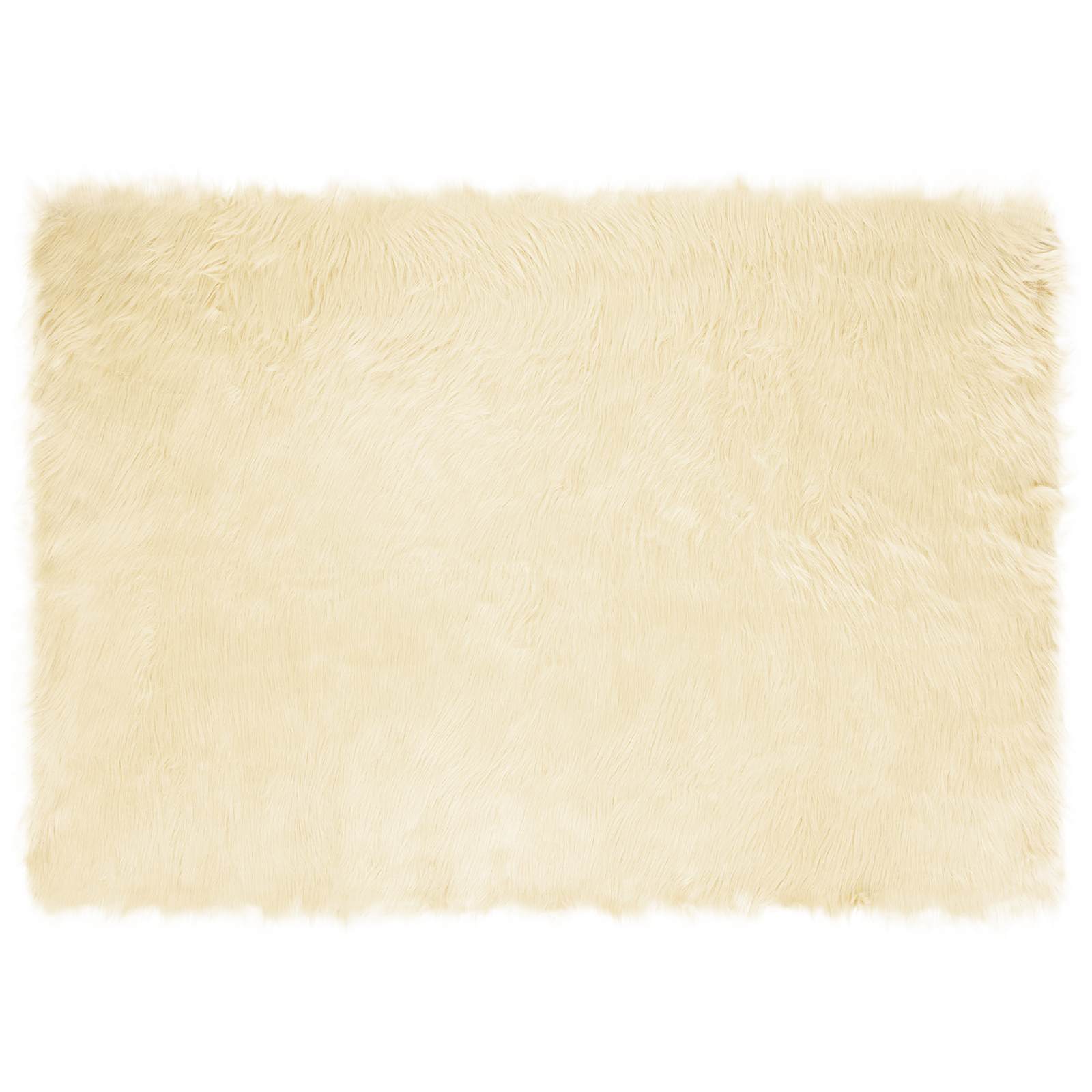 Tappeto in finta TAFALLA Crema 140 x 200 cm Poliestere