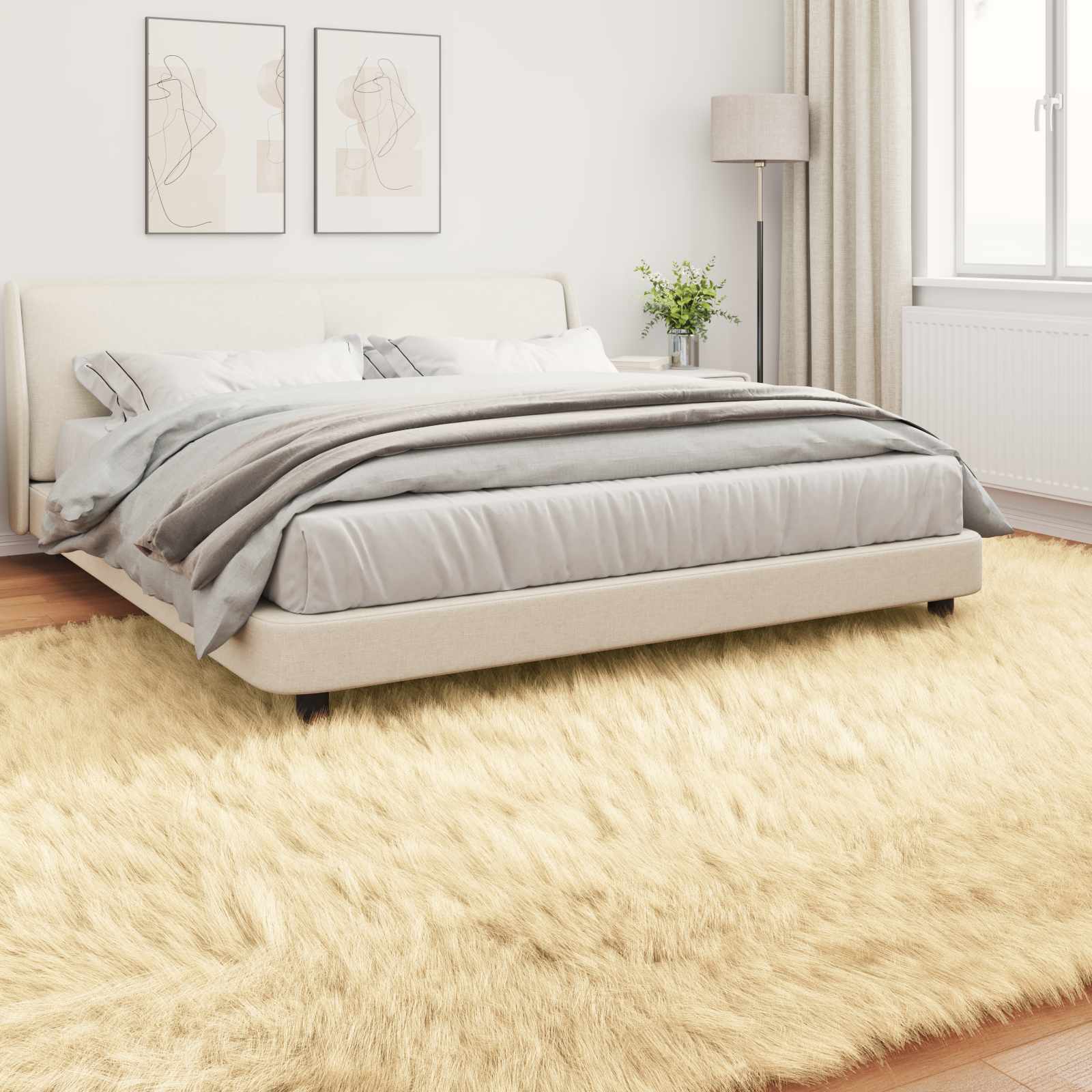 Tappeto in finta TAFALLA Crema 240 x 340 cm Poliestere