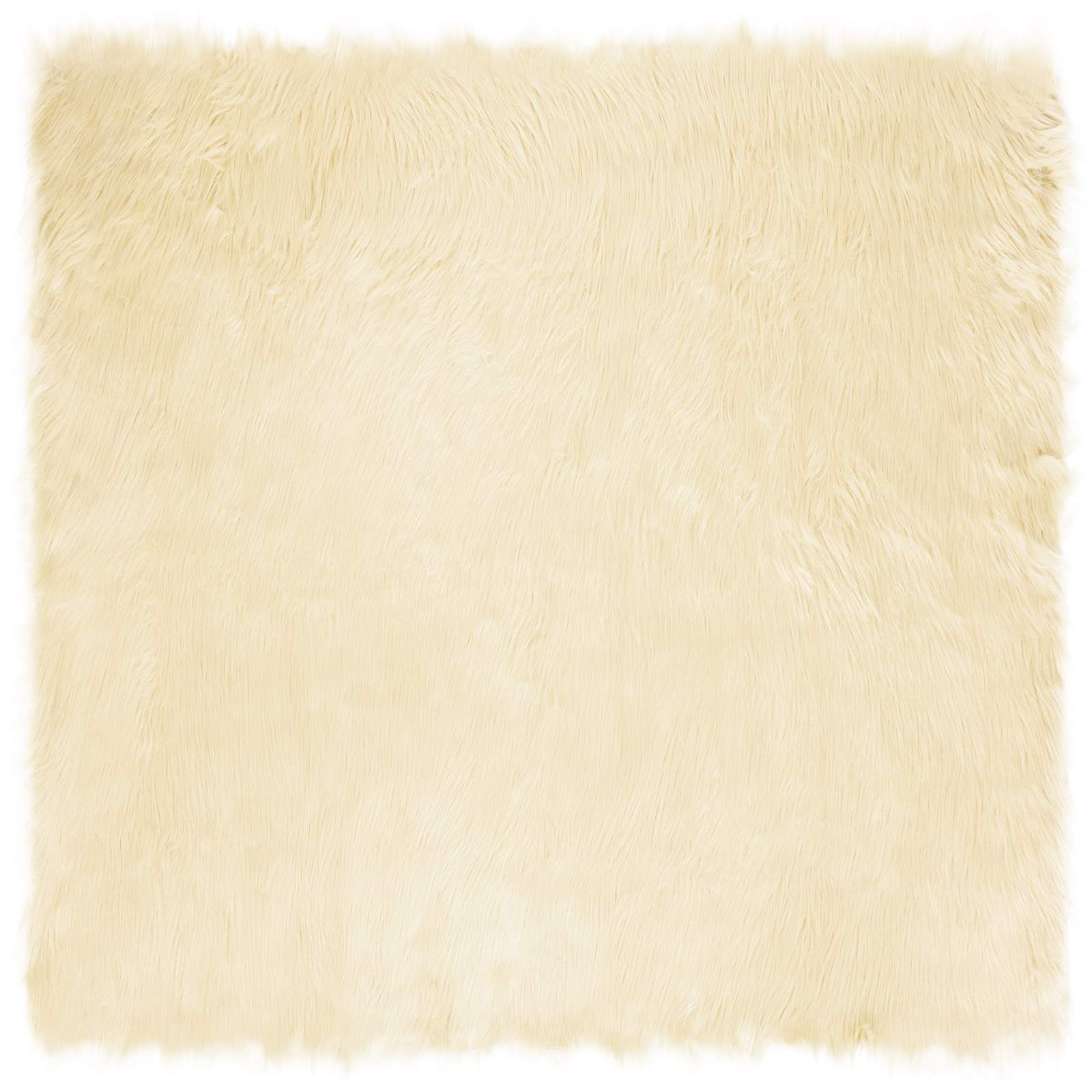 Tappeto in finta TAFALLA Crema 200 x 200 cm Poliestere