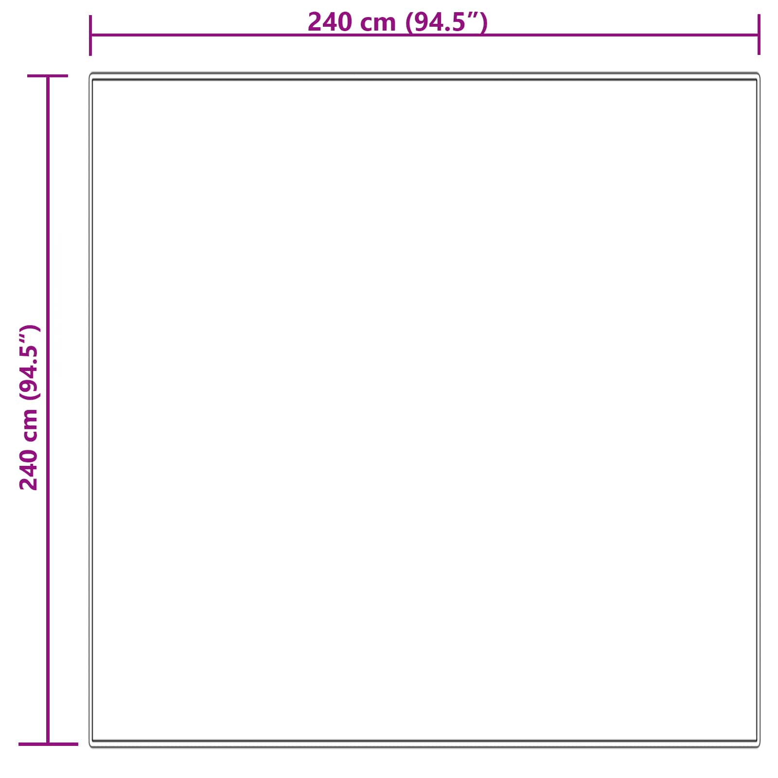 Tappeto in finta TAFALLA Crema 240 x 240 cm Poliestere