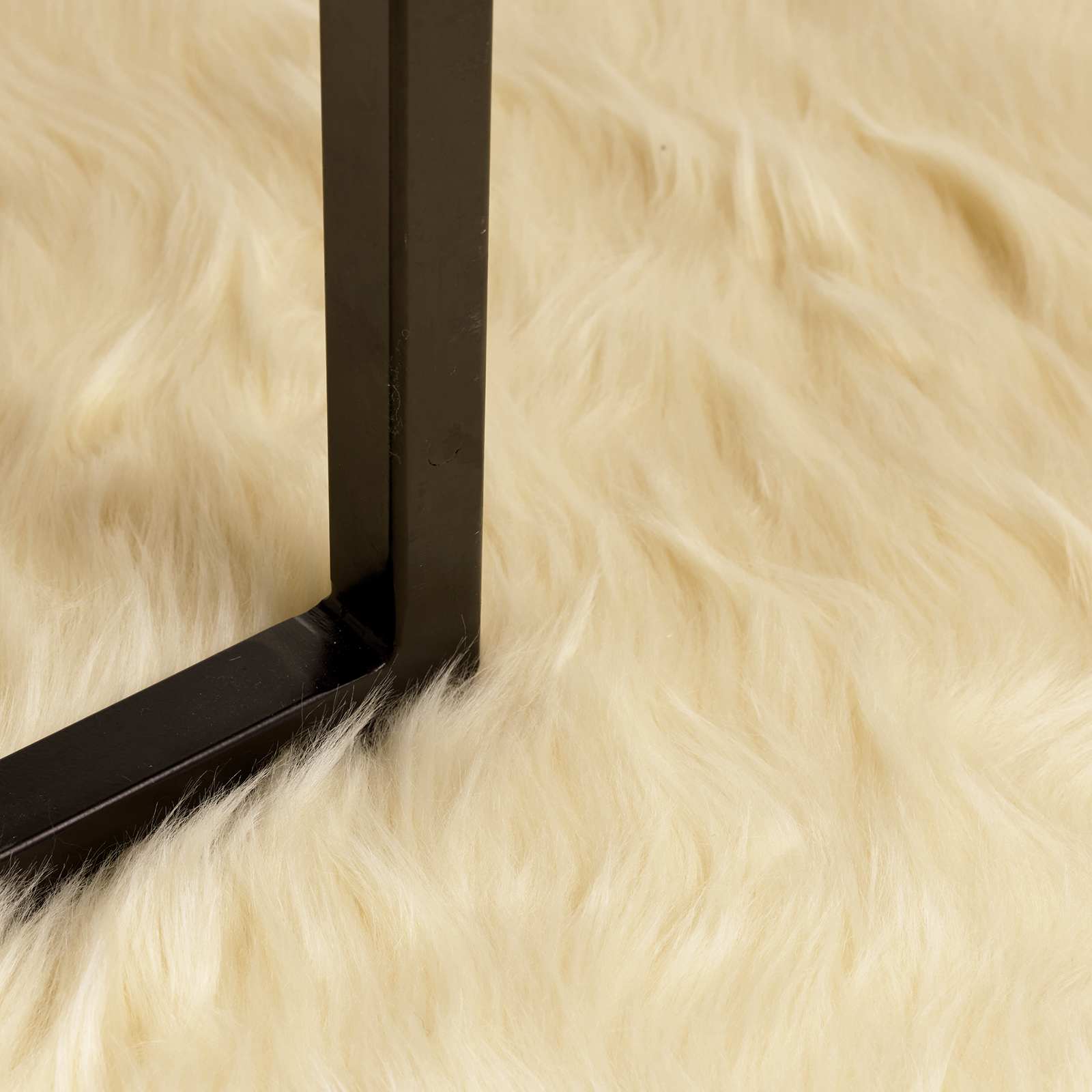 Tappeto in finta TAFALLA Crema 240 x 240 cm Poliestere