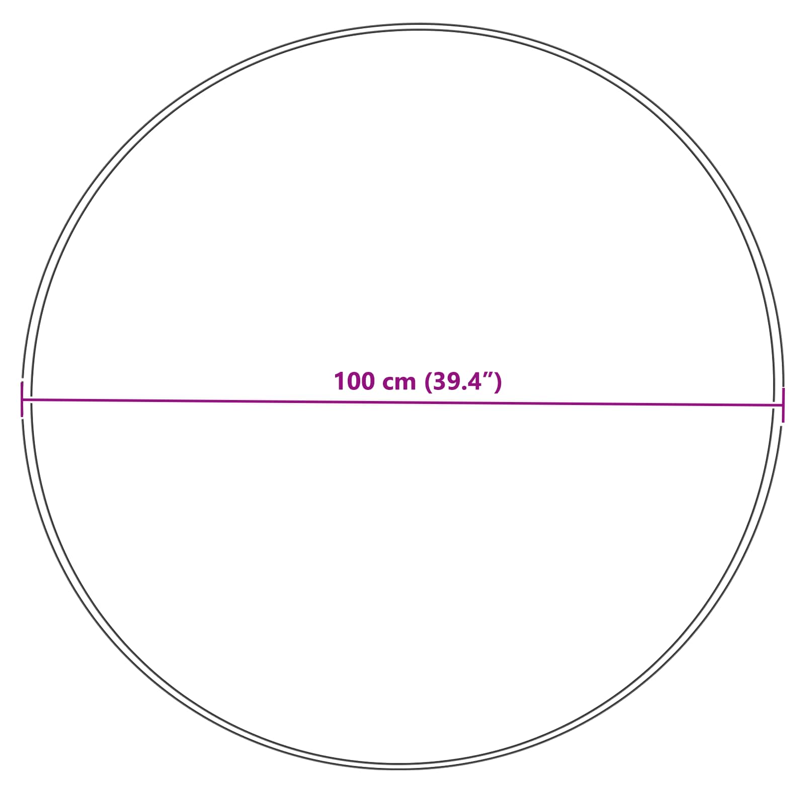 Tappeto in finta TAFALLA Crema Ø 100 cm Poliestere