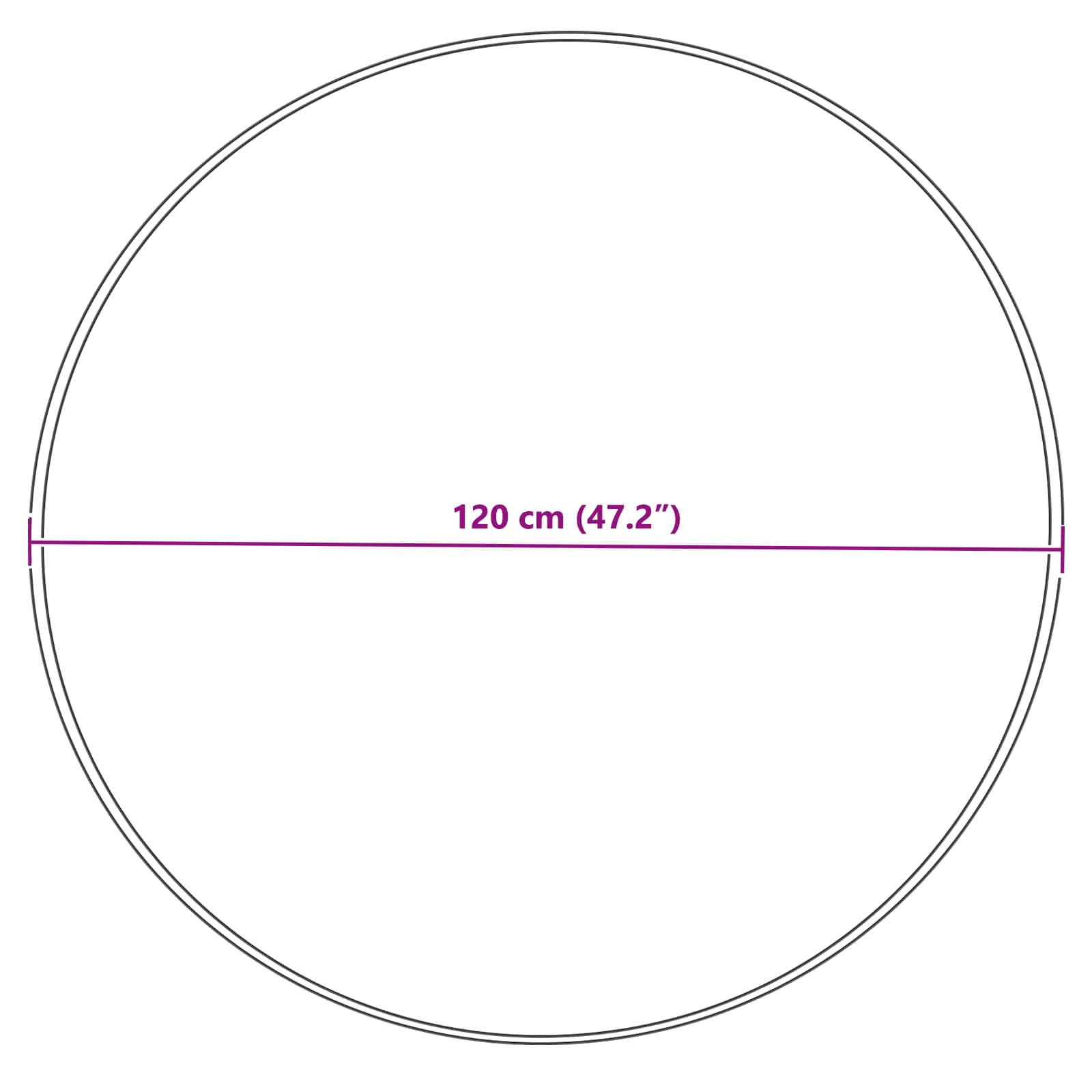Tappeto in finta TAFALLA Crema Ø 120 cm Poliestere