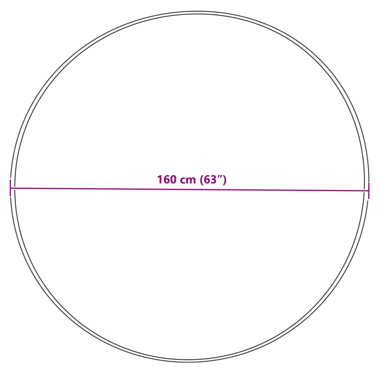 Tappeto in finta TAFALLA Crema Ø 160 cm Poliestere