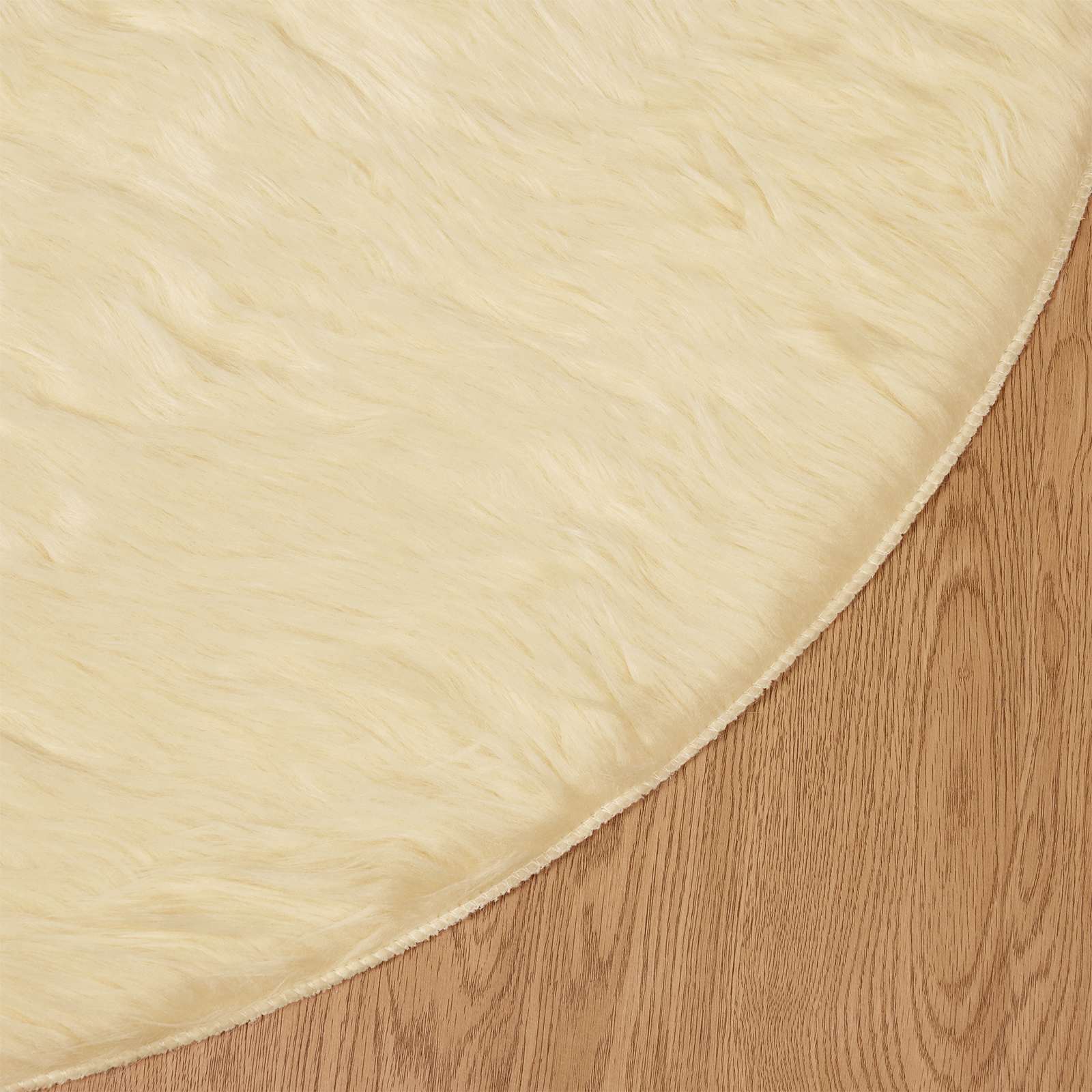 Tappeto in finta TAFALLA Crema Ø 160 cm Poliestere