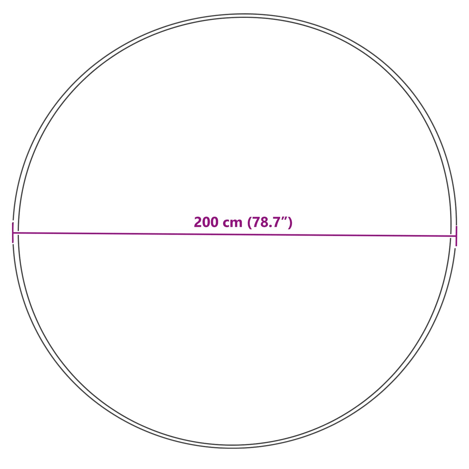 Tappeto in finta TAFALLA Crema Ø 200 cm Poliestere