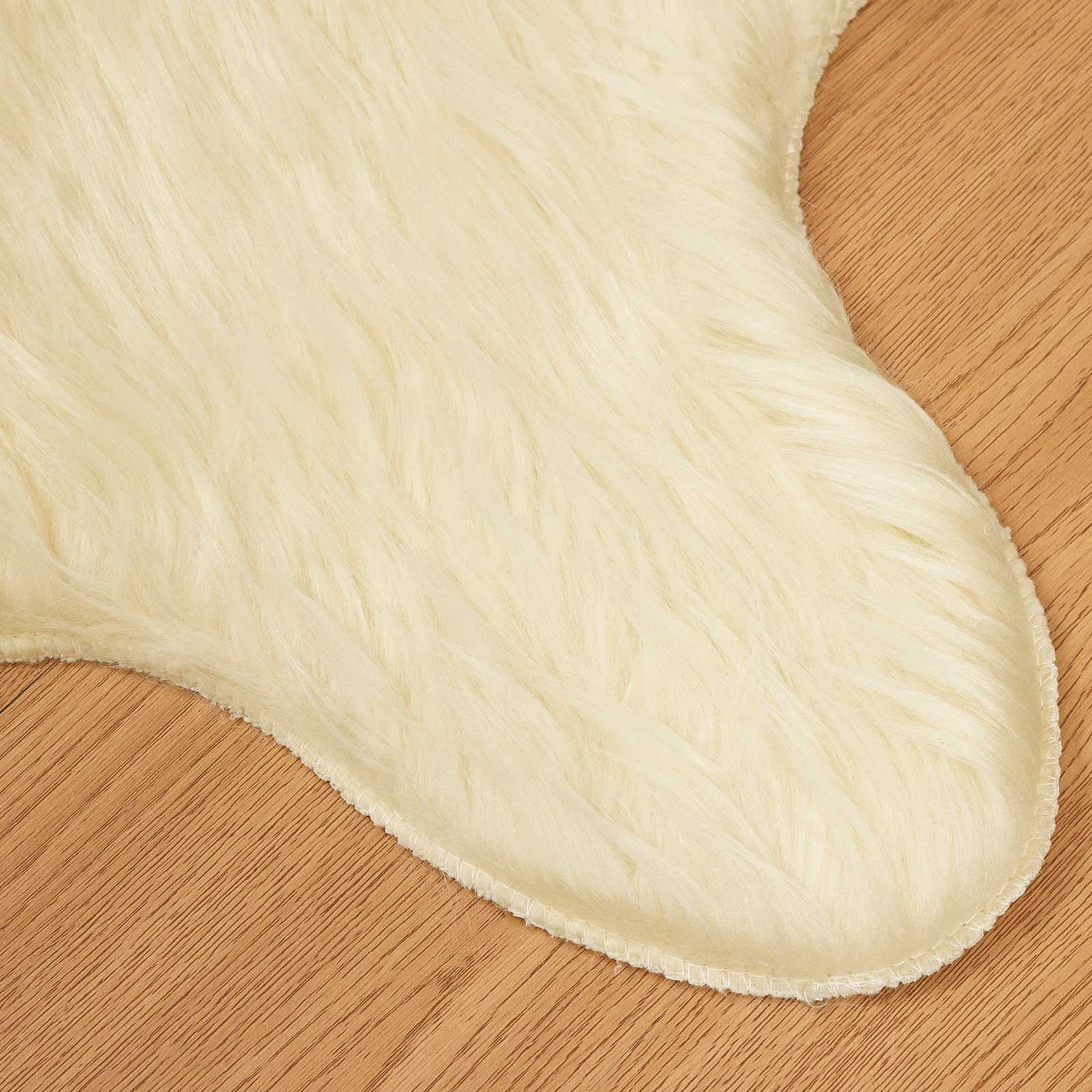 Tappeto in finta TAFALLA Crema 60 x 90 cm Poliestere