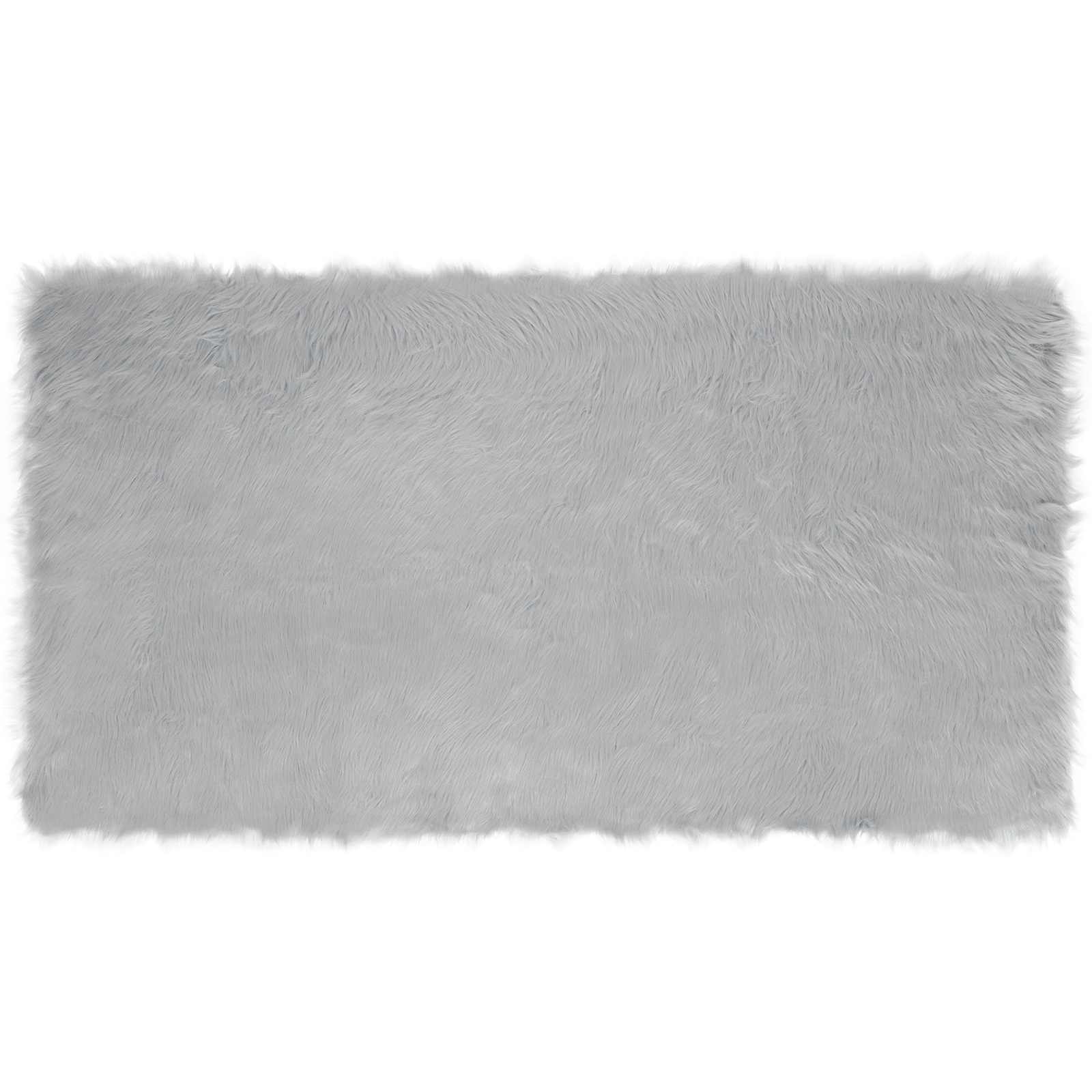 Tappeto in finta TAFALLA Grigio 60 x 110 cm Poliestere