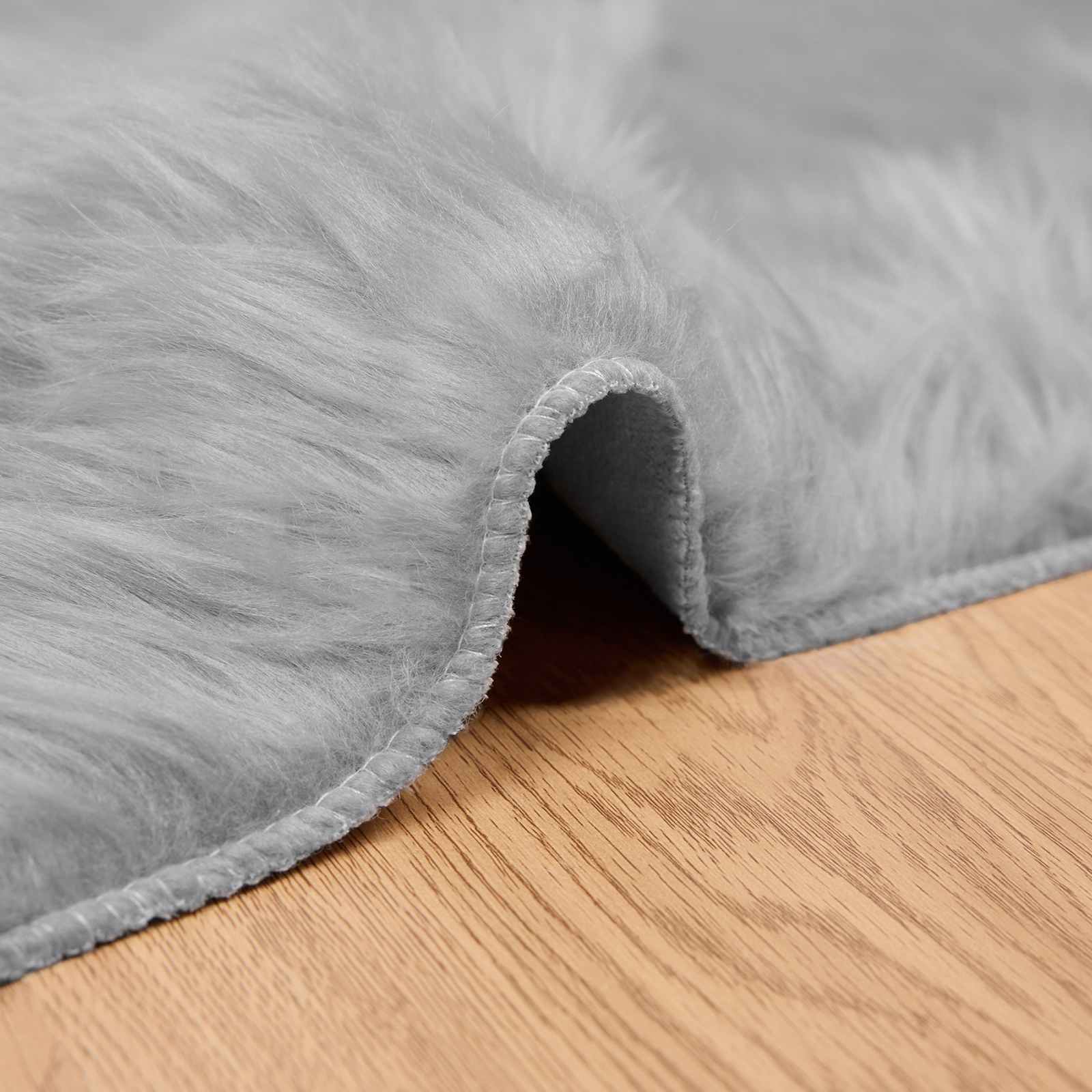 Tappeto in finta TAFALLA Grigio 80 x 150 cm Poliestere