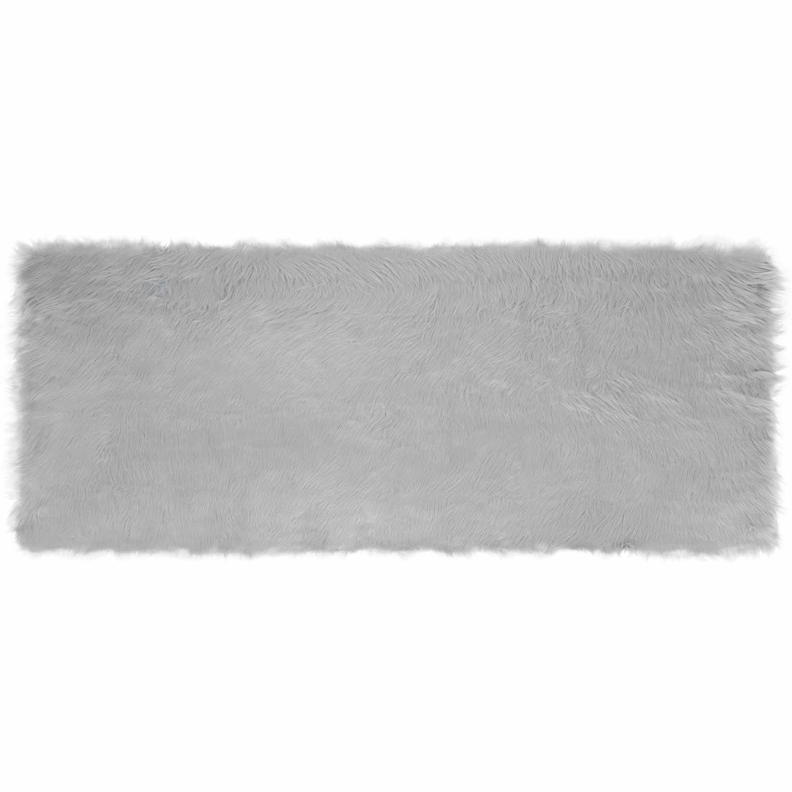 Tappeto in finta TAFALLA Grigio 80 x 200 cm Poliestere
