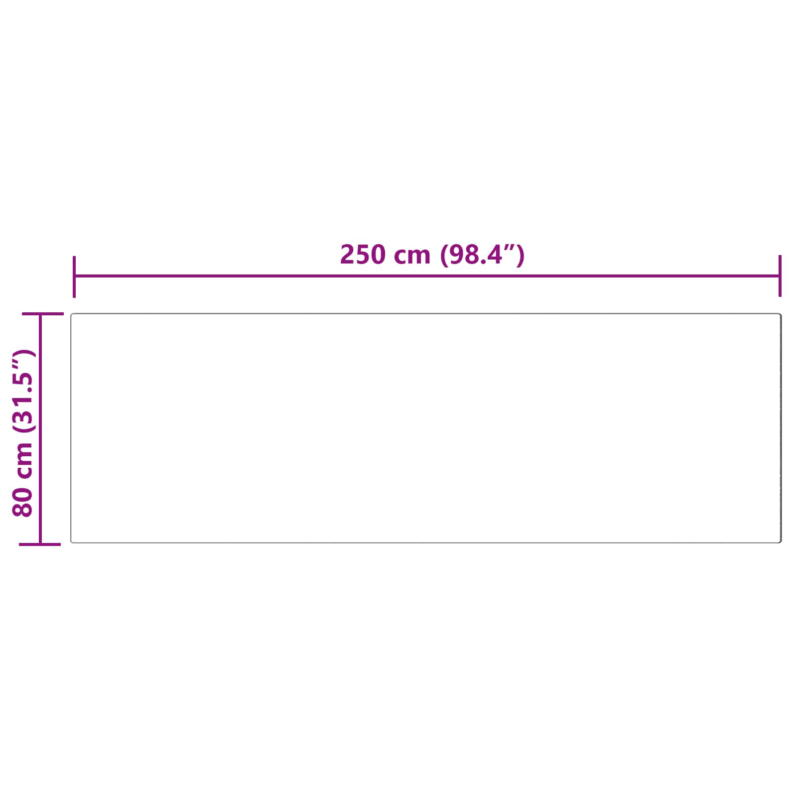 Tappeto in finta TAFALLA Grigio 80 x 250 cm Poliestere