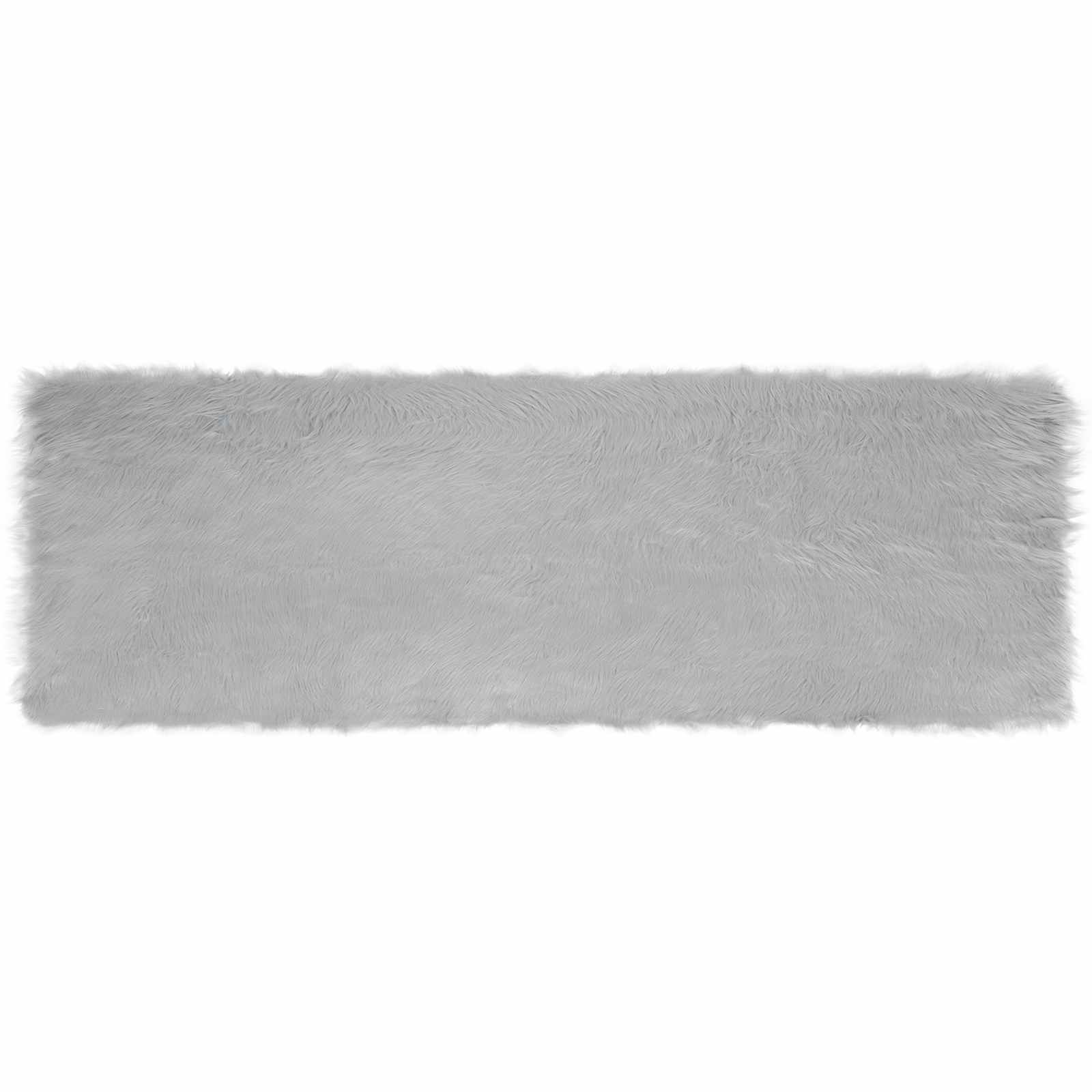 Tappeto in finta TAFALLA Grigio 80 x 250 cm Poliestere