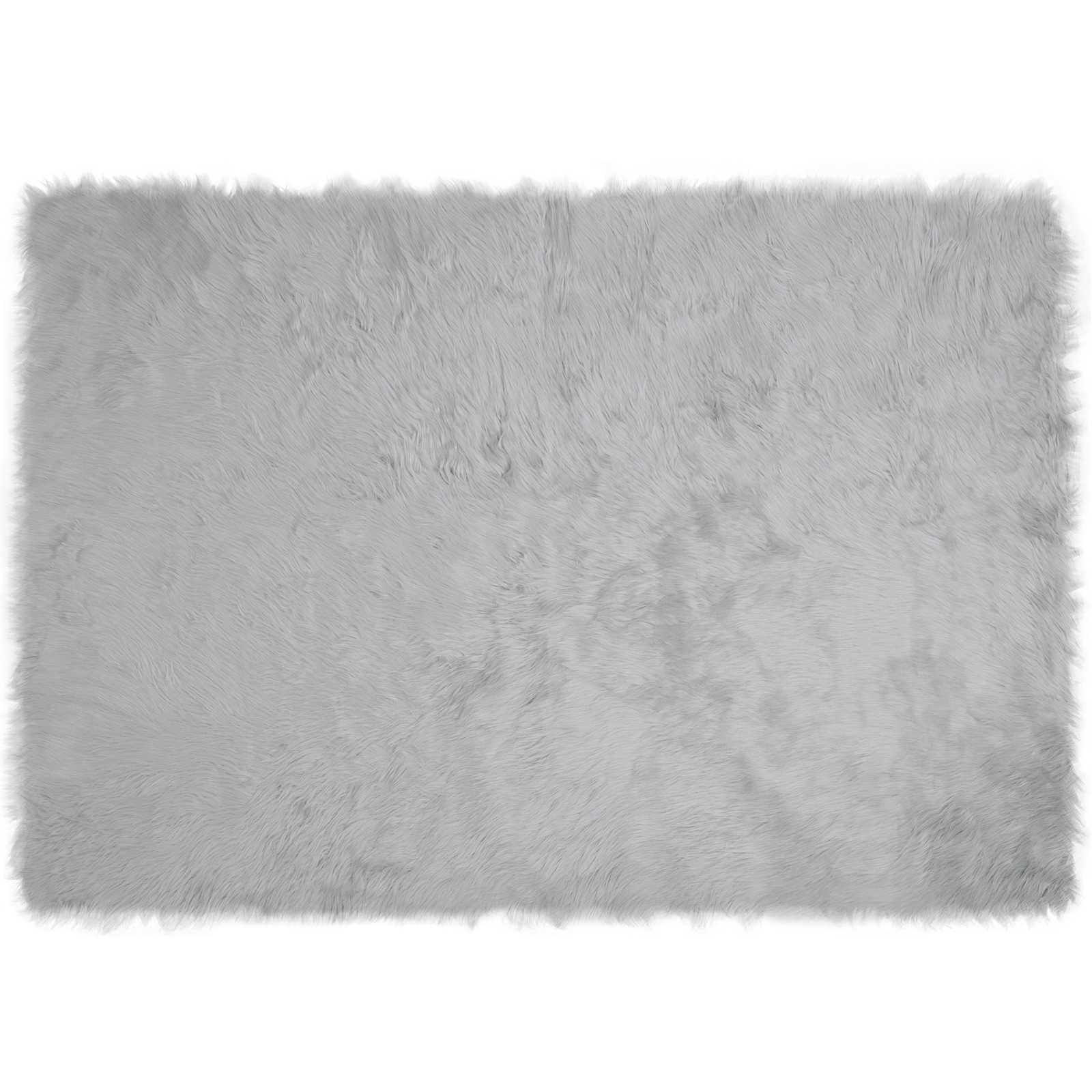 Tappeto in finta TAFALLA Grigio 120 x 170 cm Poliestere