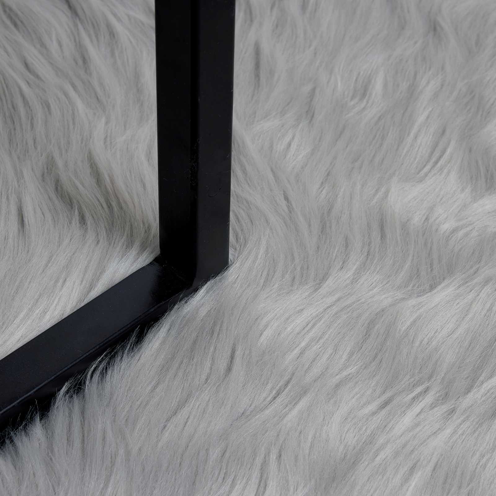 Tappeto in finta TAFALLA Grigio 160 x 230 cm Poliestere