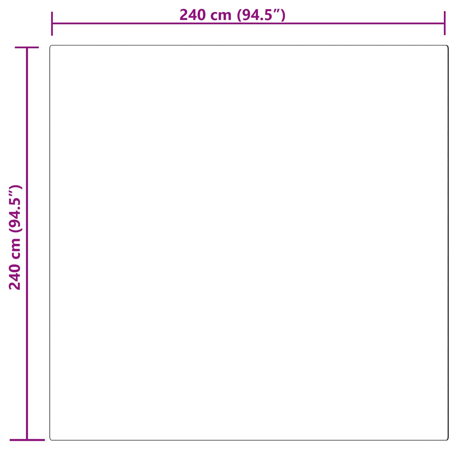 Tappeto in finta TAFALLA Grigio 240 x 240 cm Poliestere