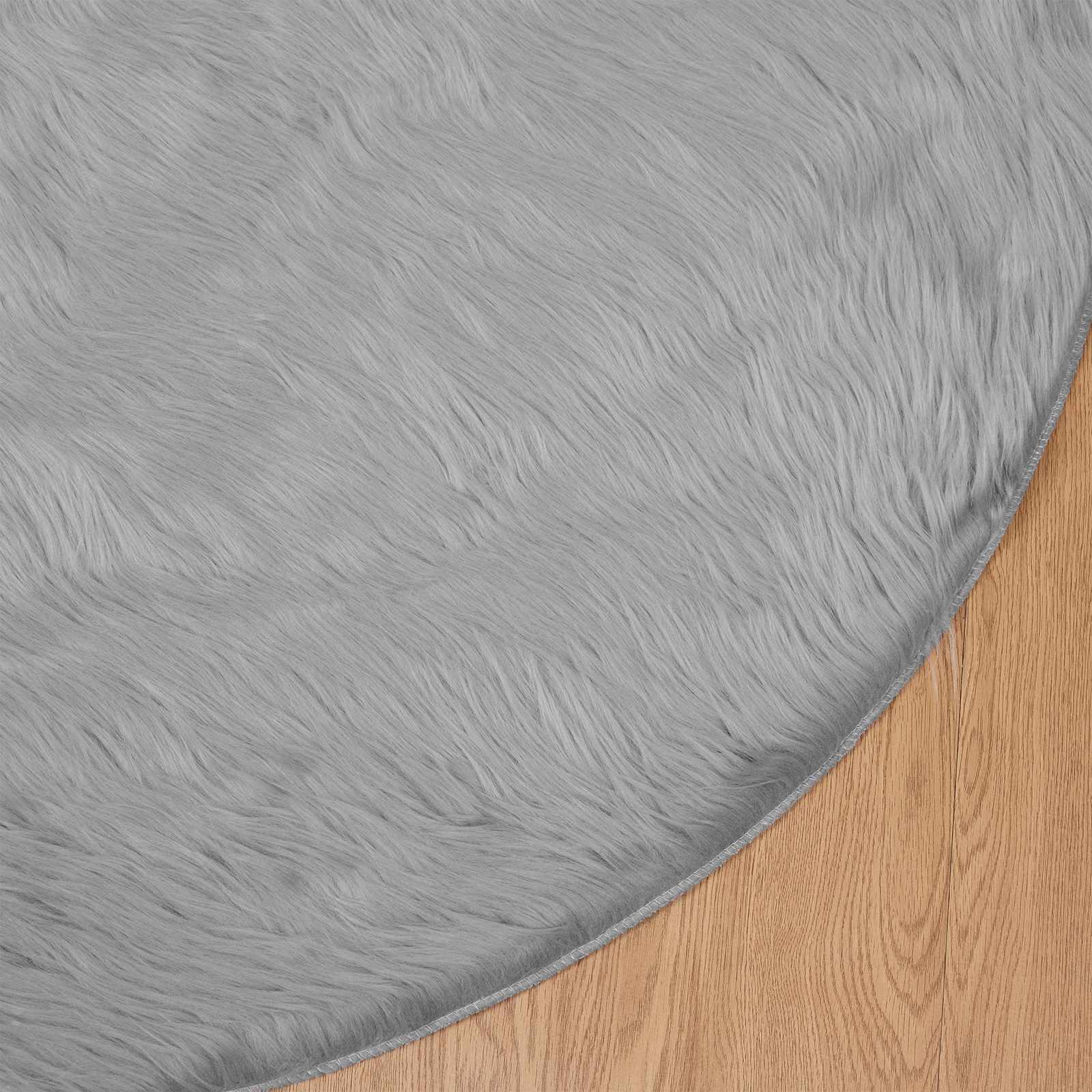Tappeto in finta TAFALLA Grigio Ø 120 cm Poliestere