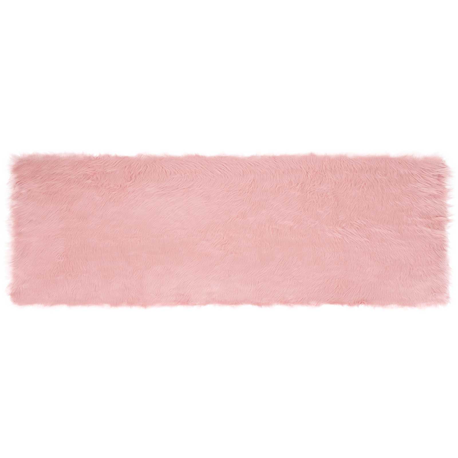 Tappeto in finta TAFALLA Rosa 80 x 250 cm Poliestere