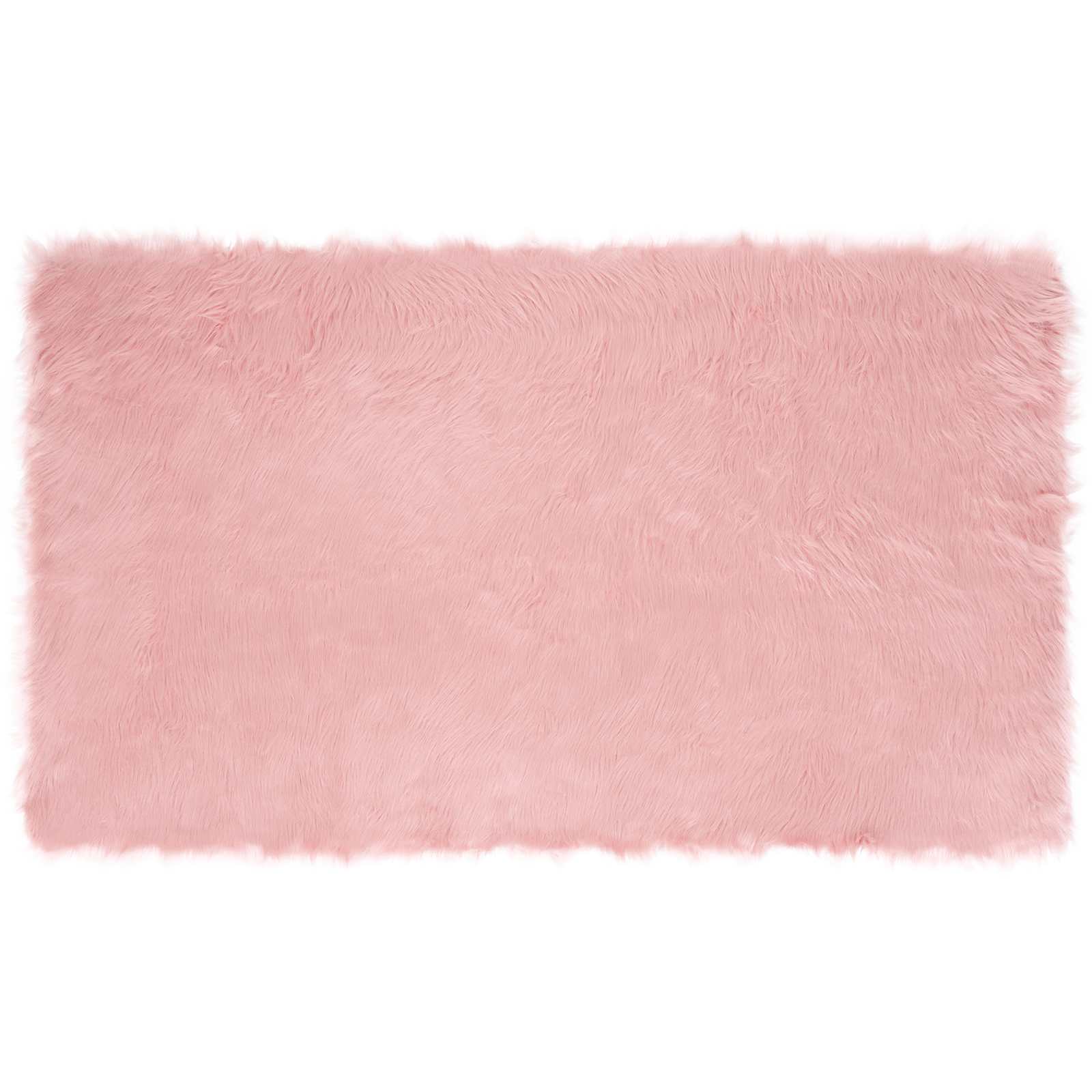 Tappeto in finta TAFALLA Rosa 100 x 200 cm Poliestere