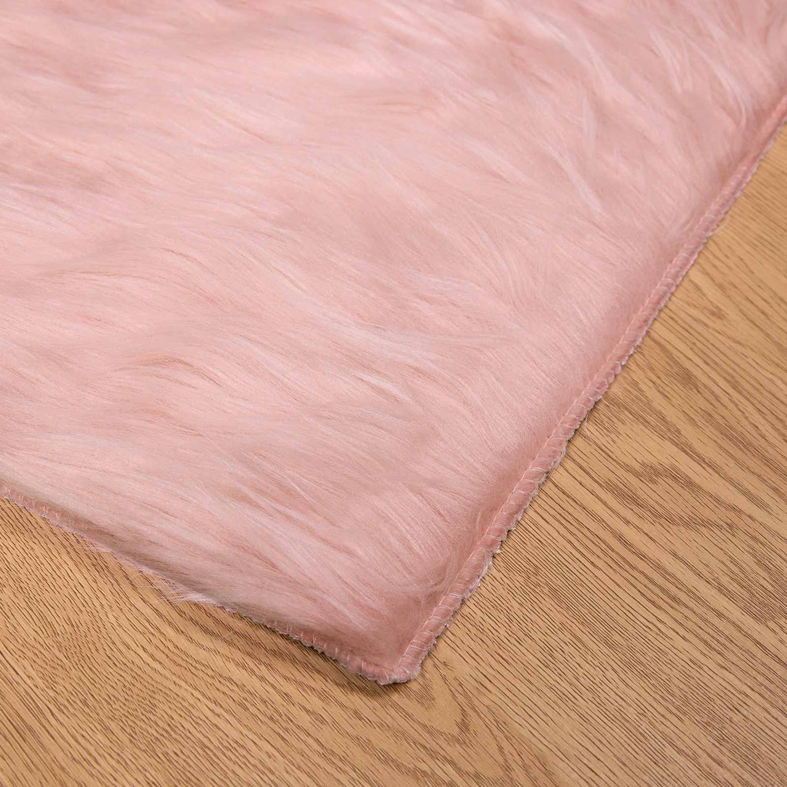 Tappeto in finta TAFALLA Rosa 100 x 200 cm Poliestere