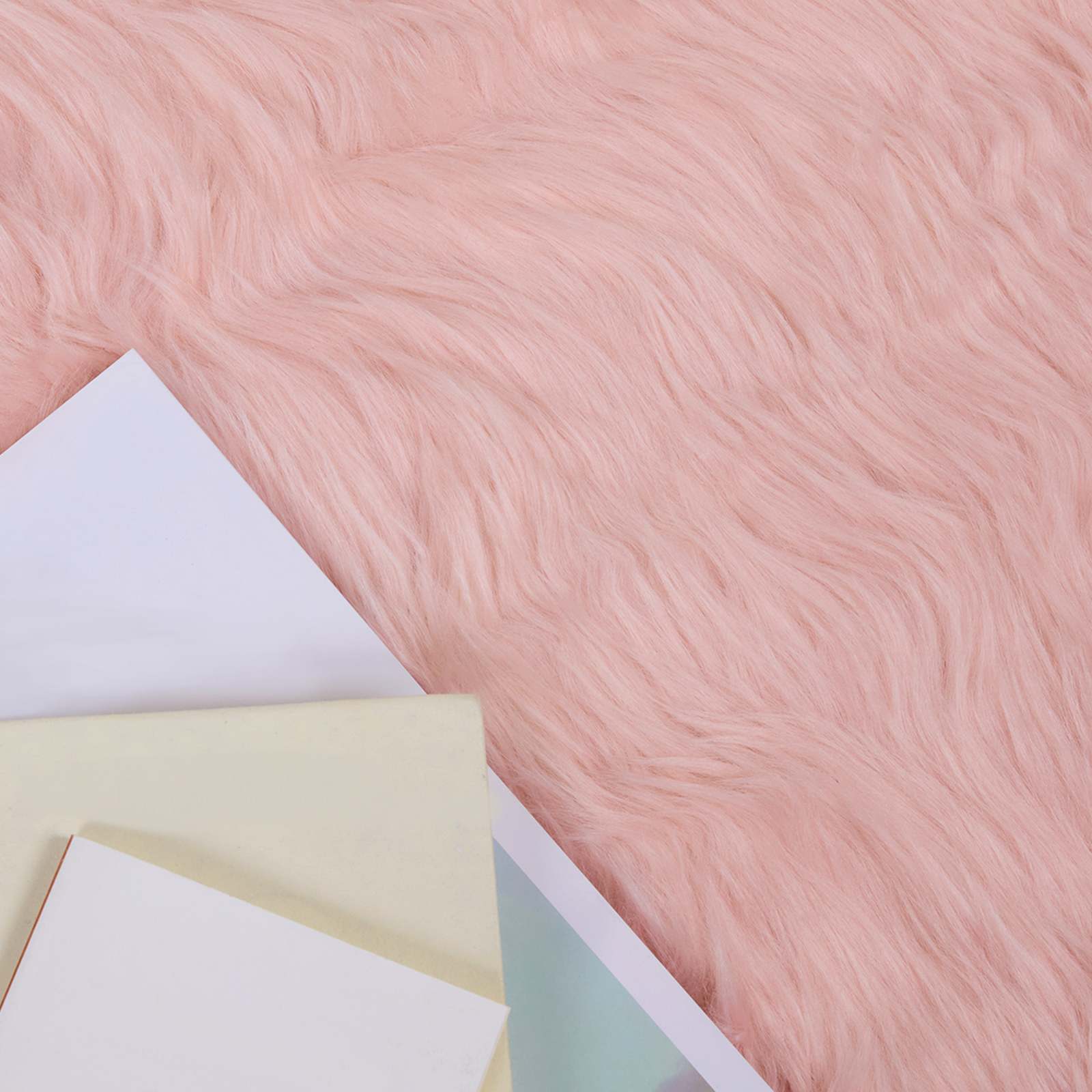 Tappeto in finta TAFALLA Rosa 120 x 170 cm Poliestere