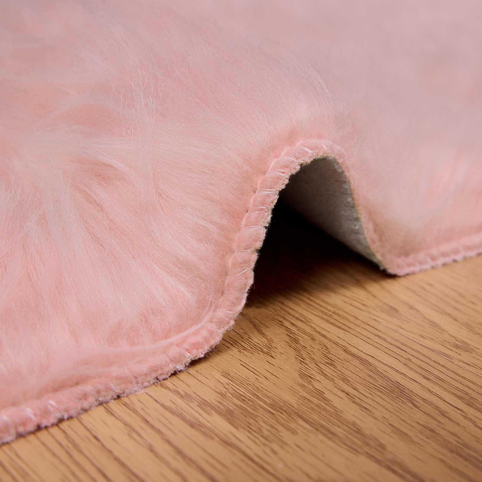 Tappeto in finta TAFALLA Rosa 120 x 170 cm Poliestere