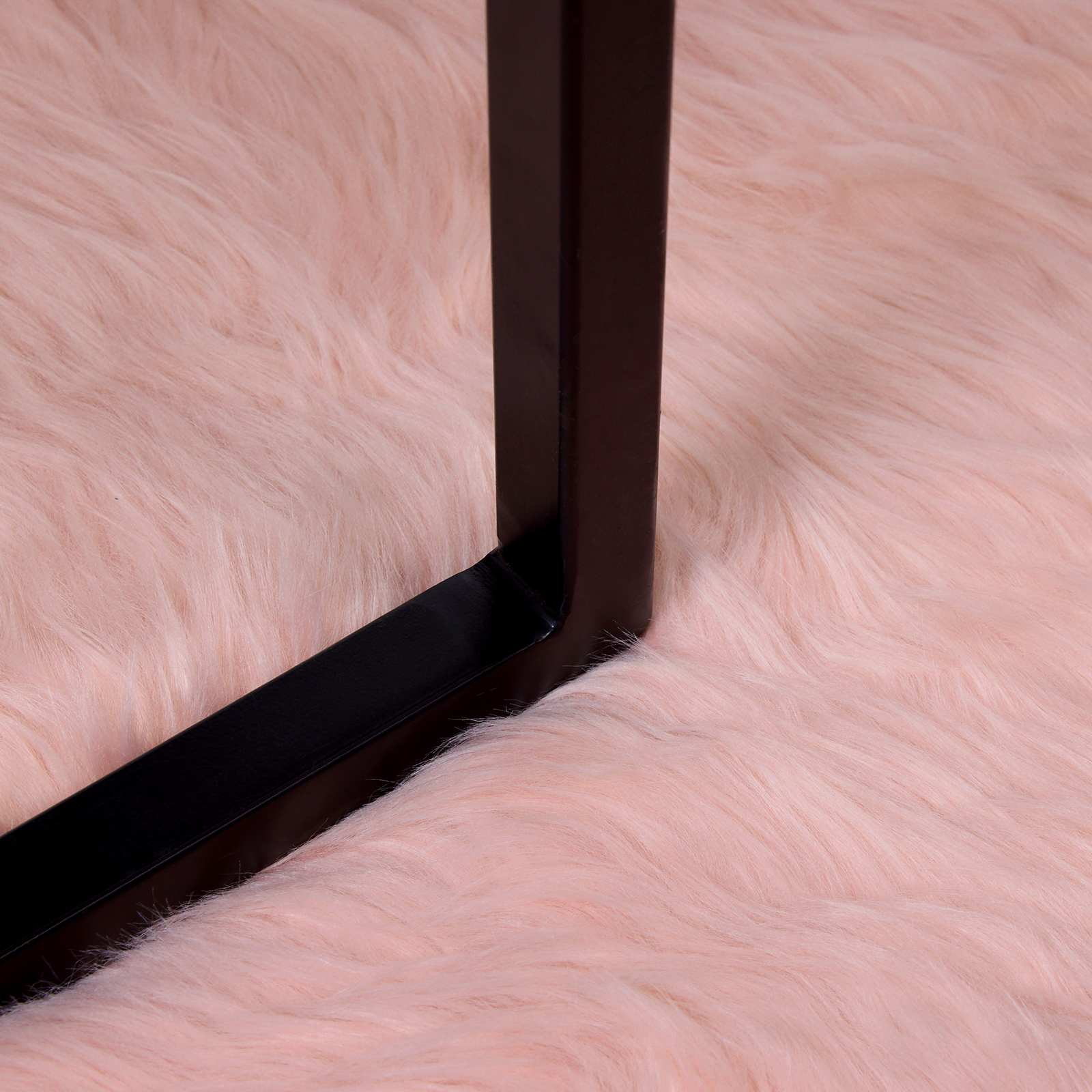Tappeto in finta TAFALLA Rosa 120 x 170 cm Poliestere