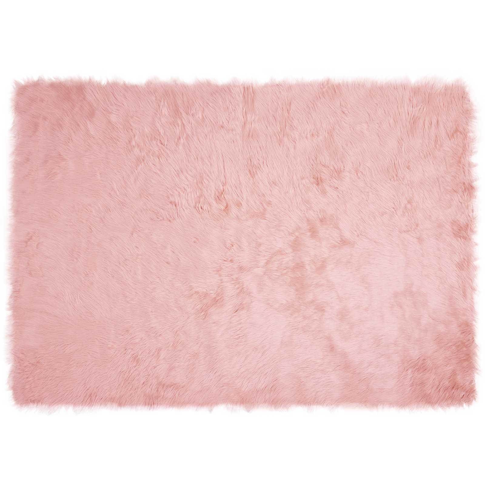 Tappeto in finta TAFALLA Rosa 140 x 200 cm Poliestere