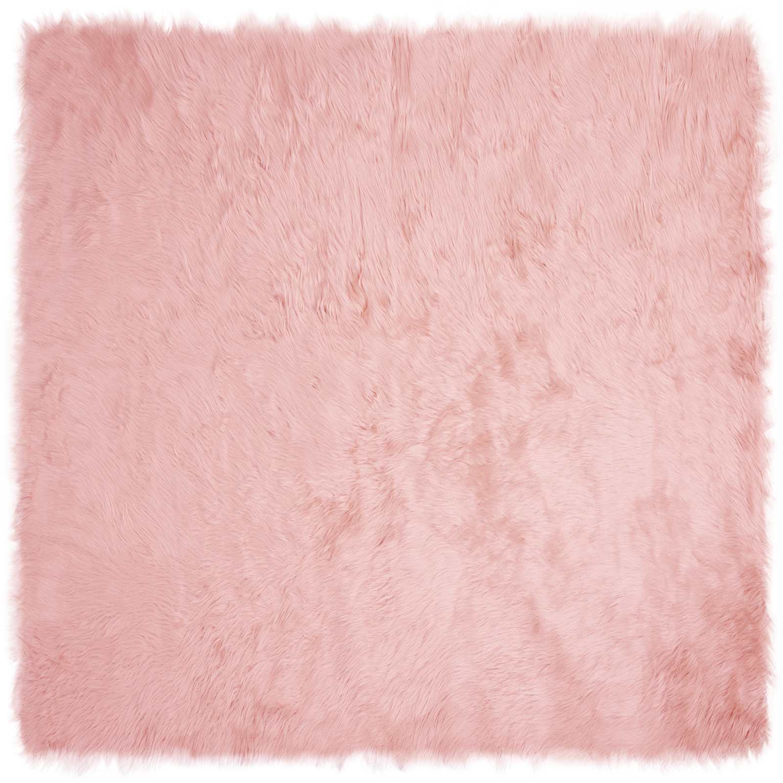 Tappeto in finta TAFALLA Rosa 120 x 120 cm Poliestere