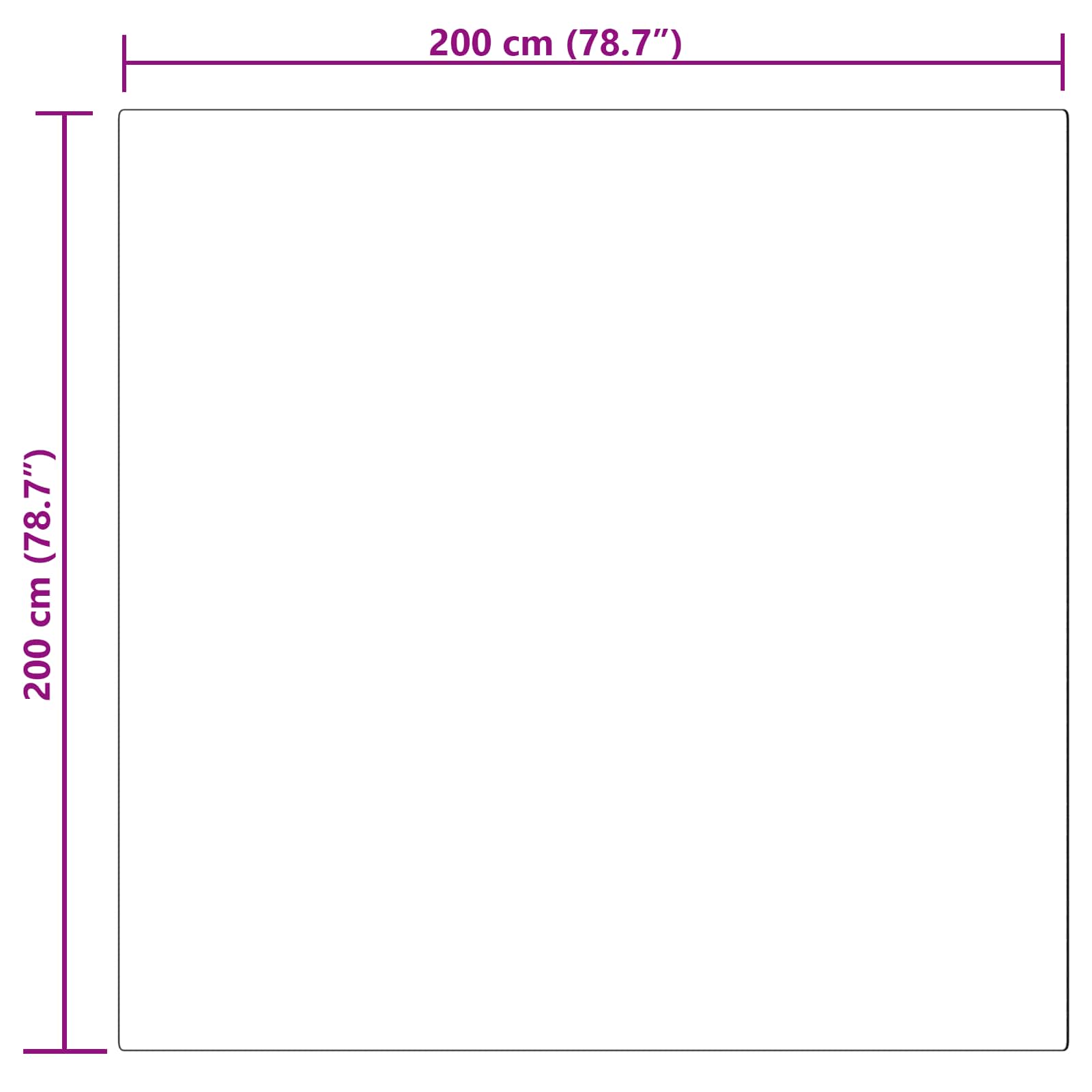 Tappeto in finta TAFALLA Rosa 200 x 200 cm Poliestere