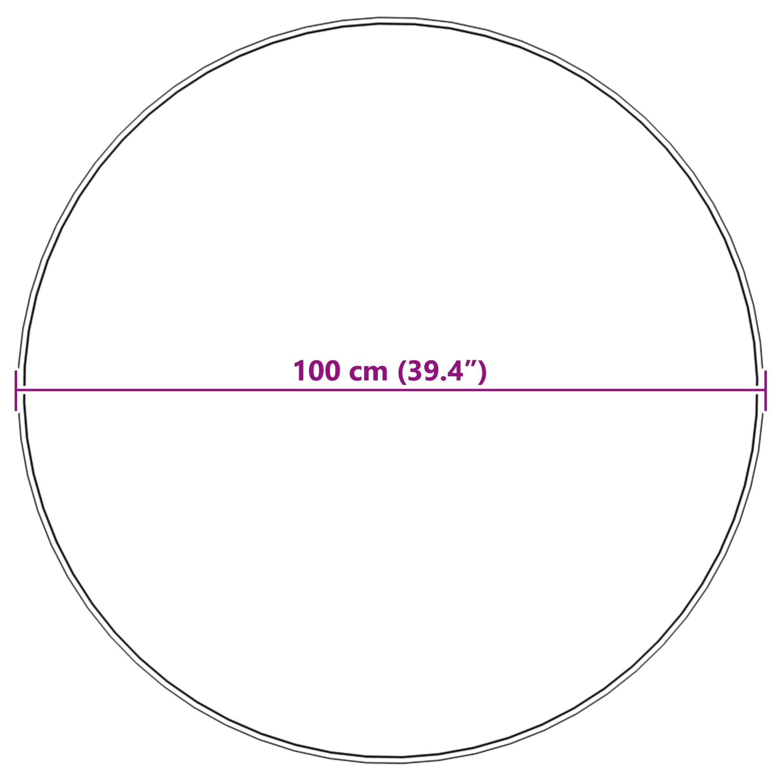 Tappeto in finta TAFALLA Rosa Ø 100 cm Poliestere