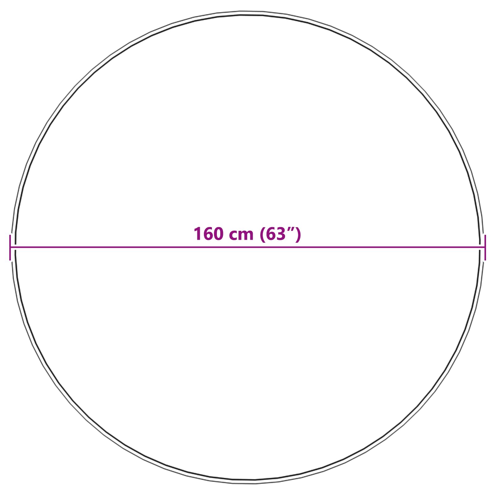 Tappeto in finta TAFALLA Rosa Ø 160 cm Poliestere