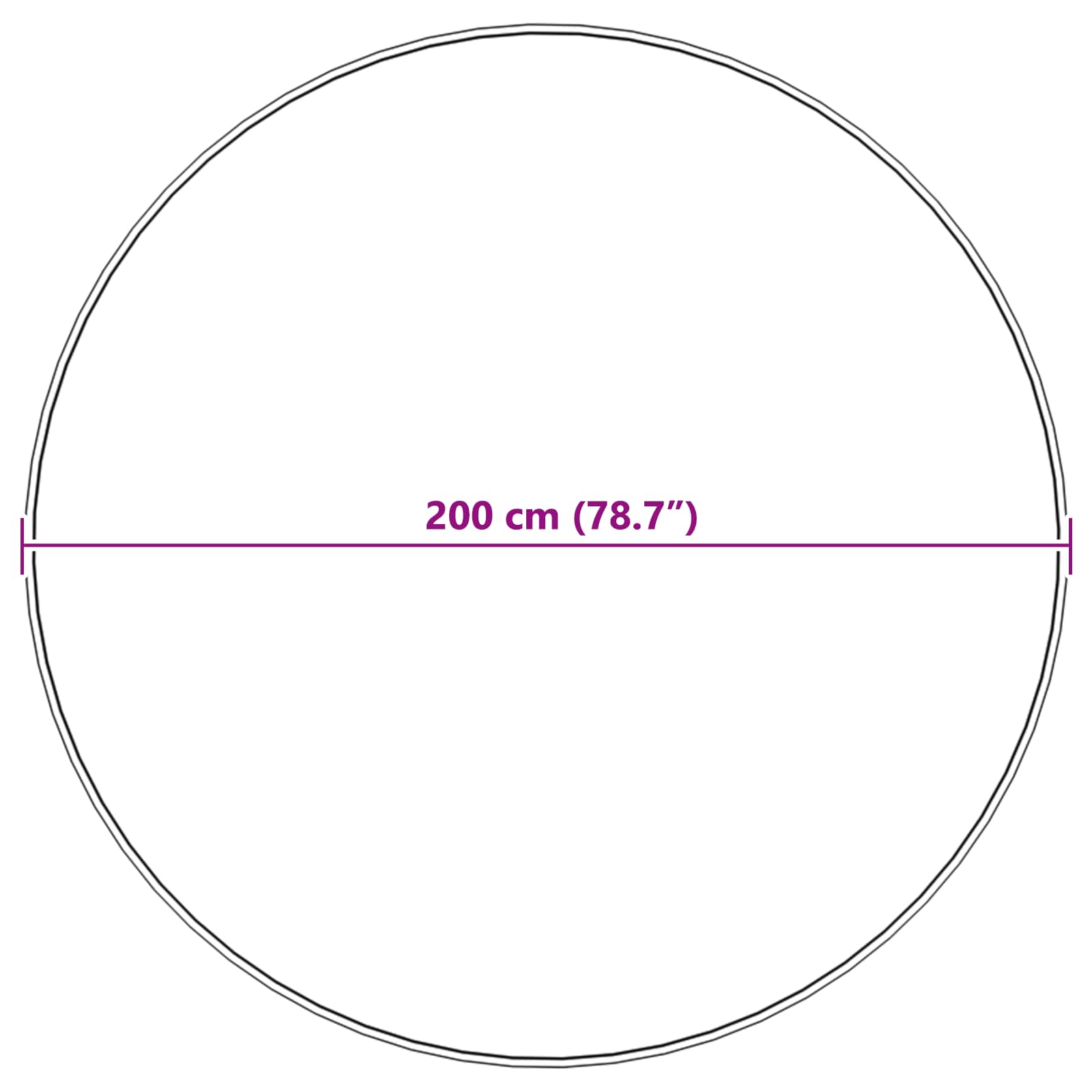 Tappeto in finta TAFALLA Rosa Ø 200 cm Poliestere