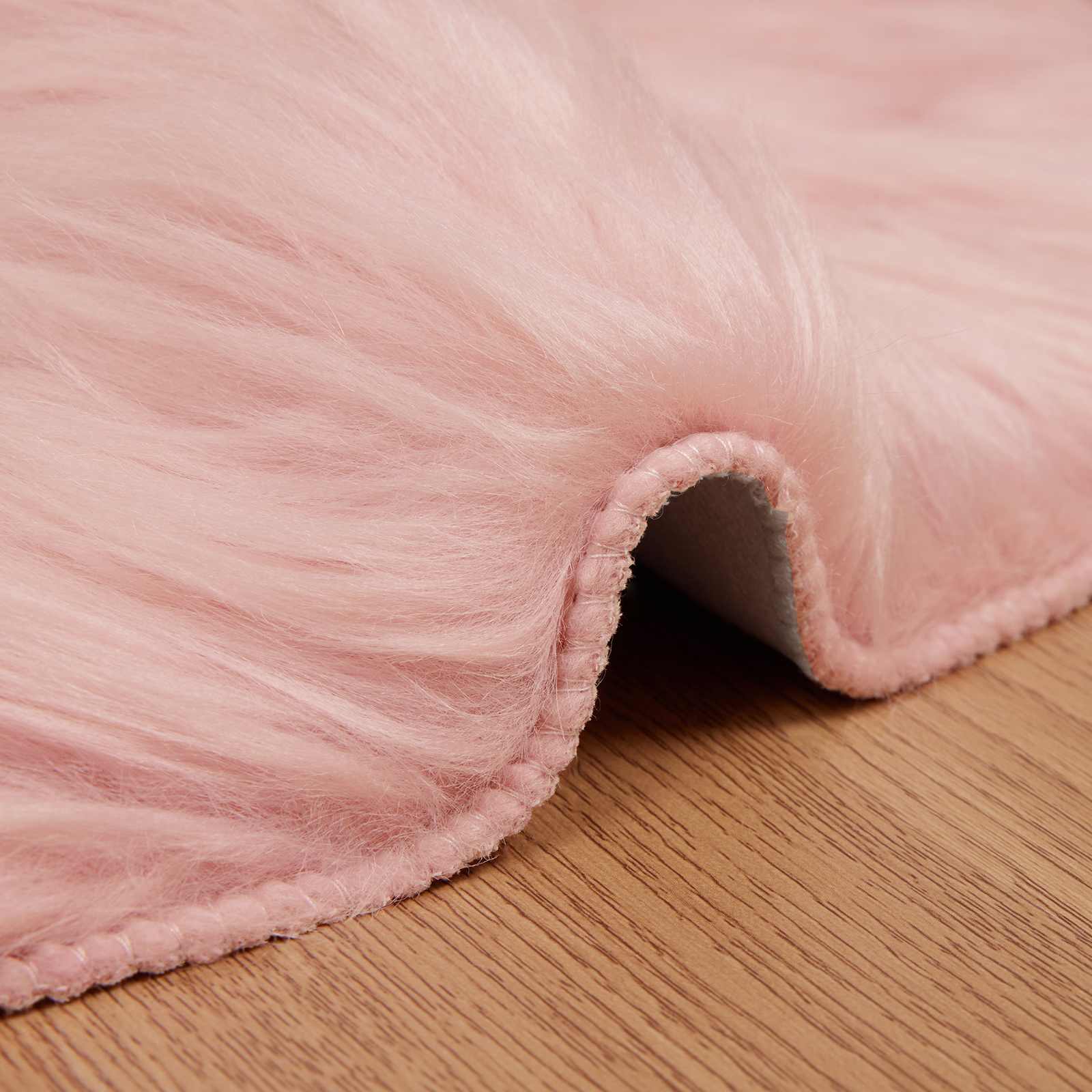 Tappeto in finta TAFALLA Rosa 60 x 90 cm Poliestere