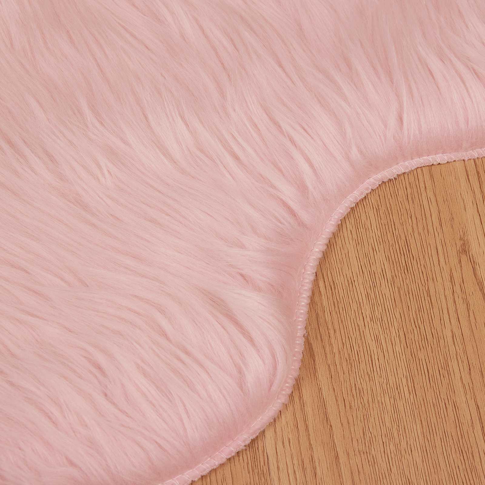 Tappeto in finta TAFALLA Rosa 80 x 120 cm Poliestere