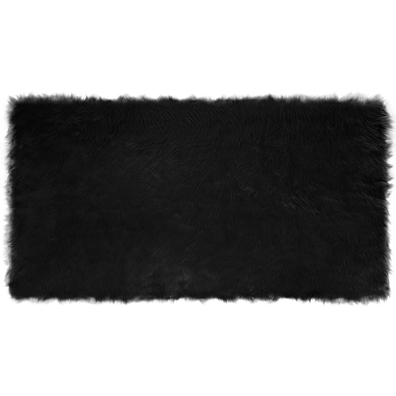 Tappeto in finta TAFALLA Nero 80 x 150 cm Poliestere