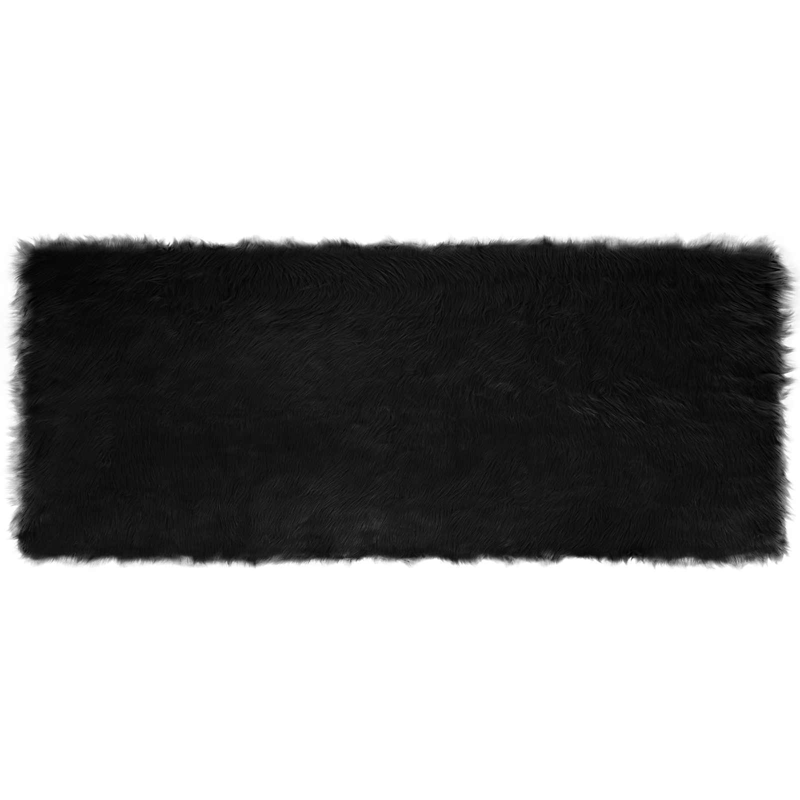 Tappeto in finta TAFALLA Nero 80 x 200 cm Poliestere