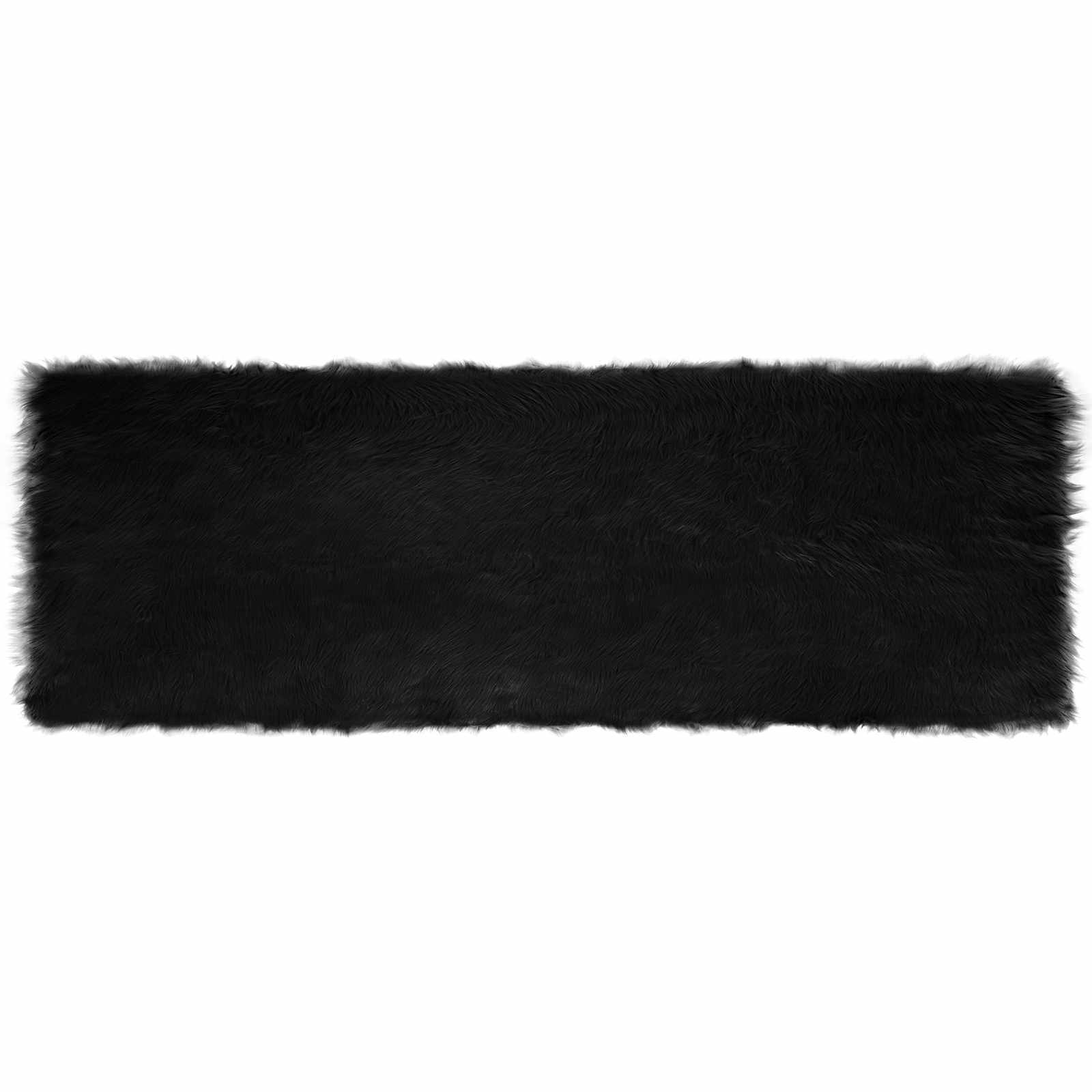 Tappeto in finta TAFALLA Nero 80 x 250 cm Poliestere