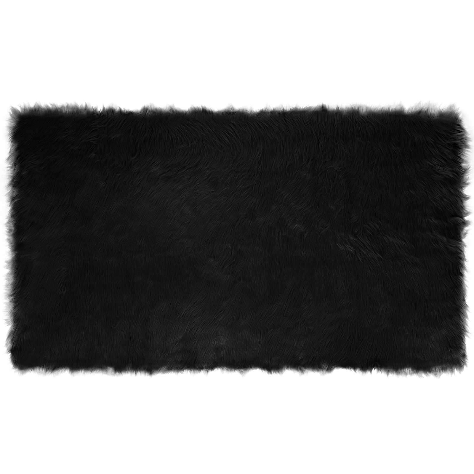 Tappeto in finta TAFALLA Nero 100 x 200 cm Poliestere