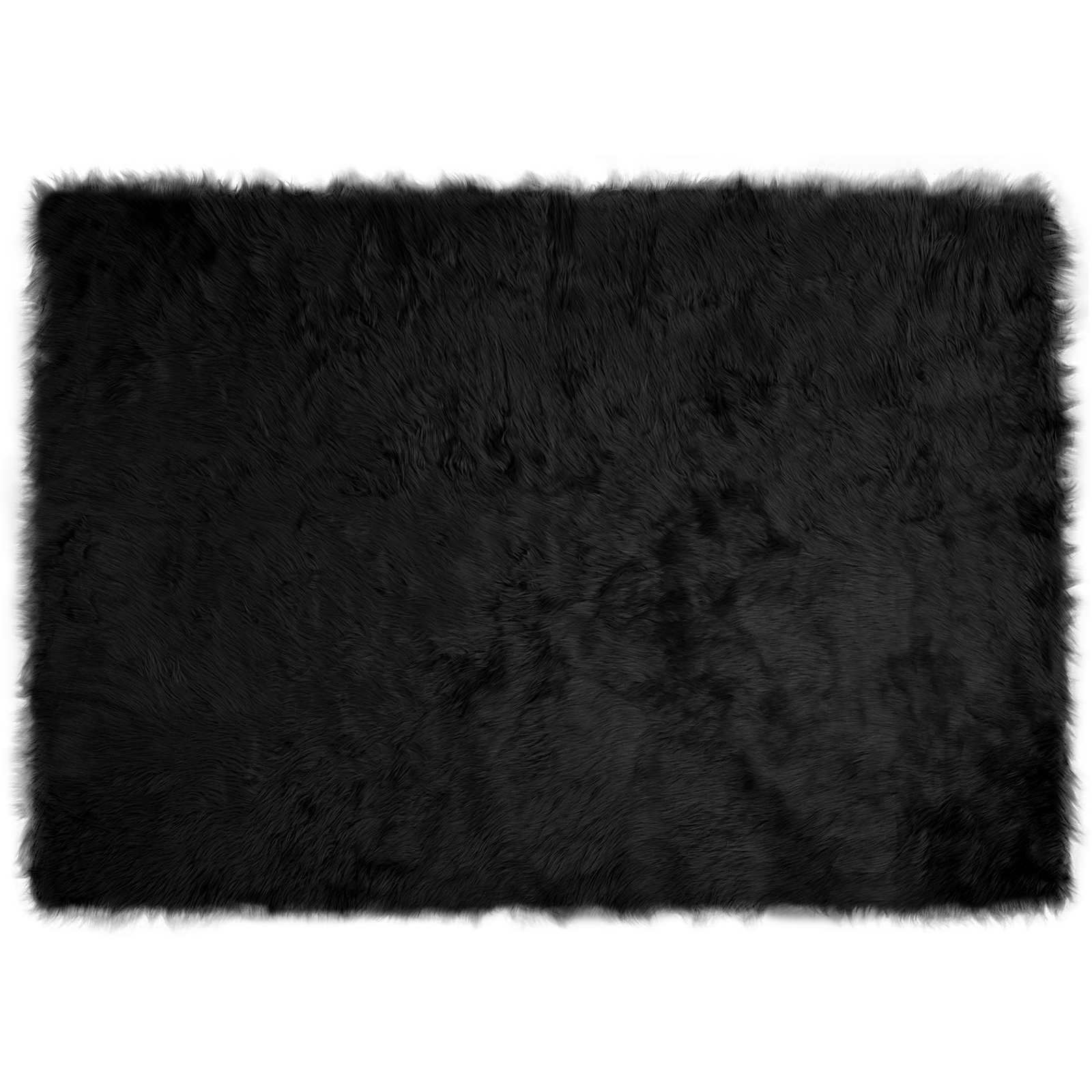 Tappeto in finta TAFALLA Nero 140 x 200 cm Poliestere