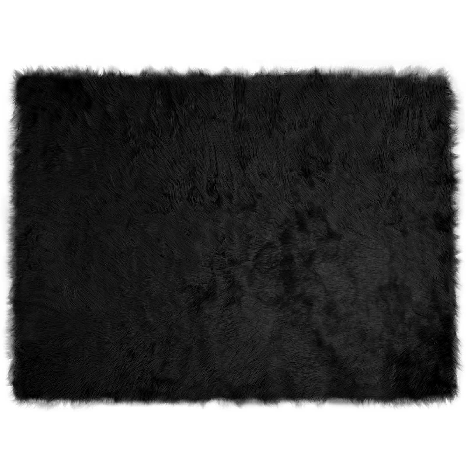 Tappeto in finta TAFALLA Nero 160 x 230 cm Poliestere
