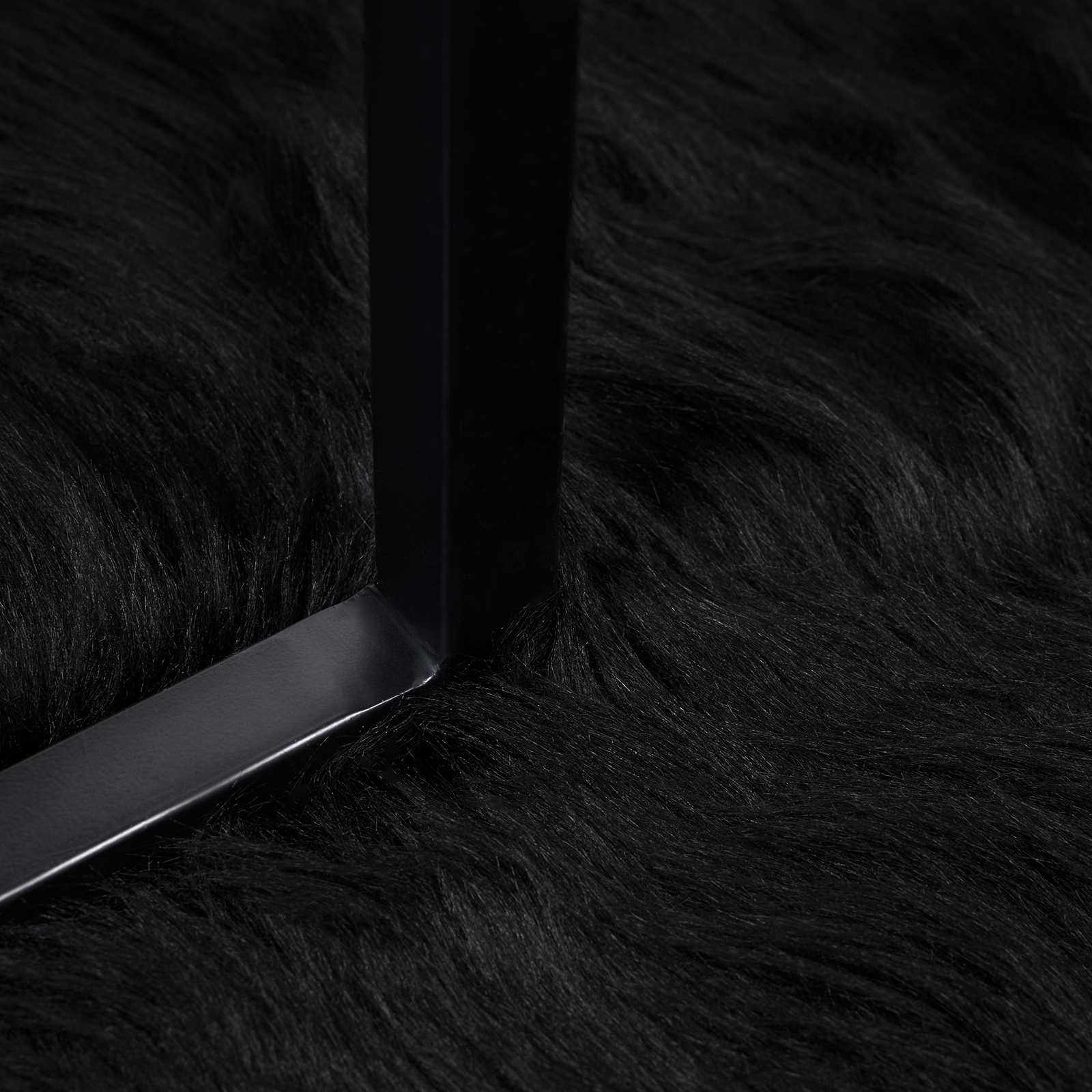Tappeto in finta TAFALLA Nero 200 x 280 cm Poliestere