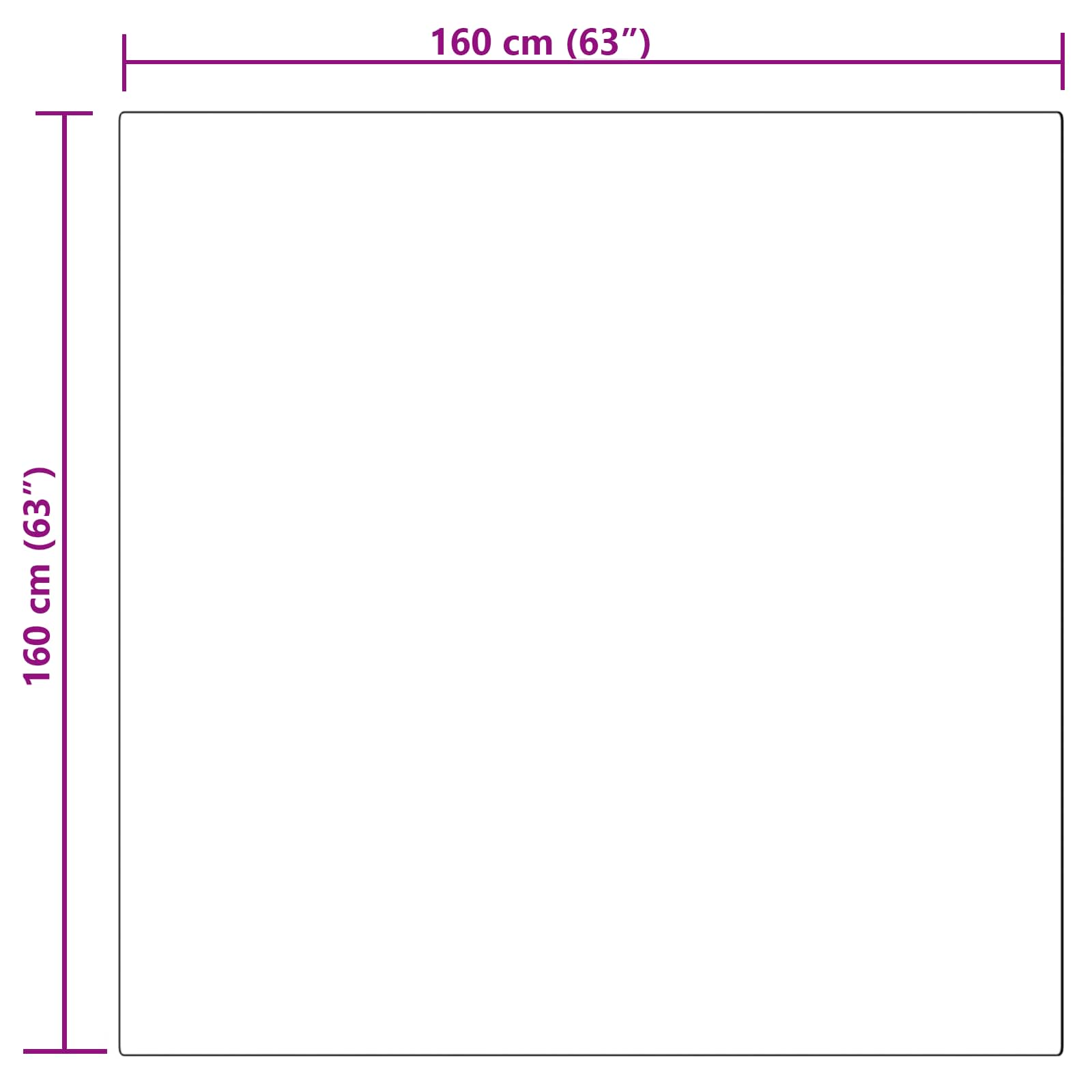 Tappeto in finta TAFALLA Nero 160 x 160 cm Poliestere
