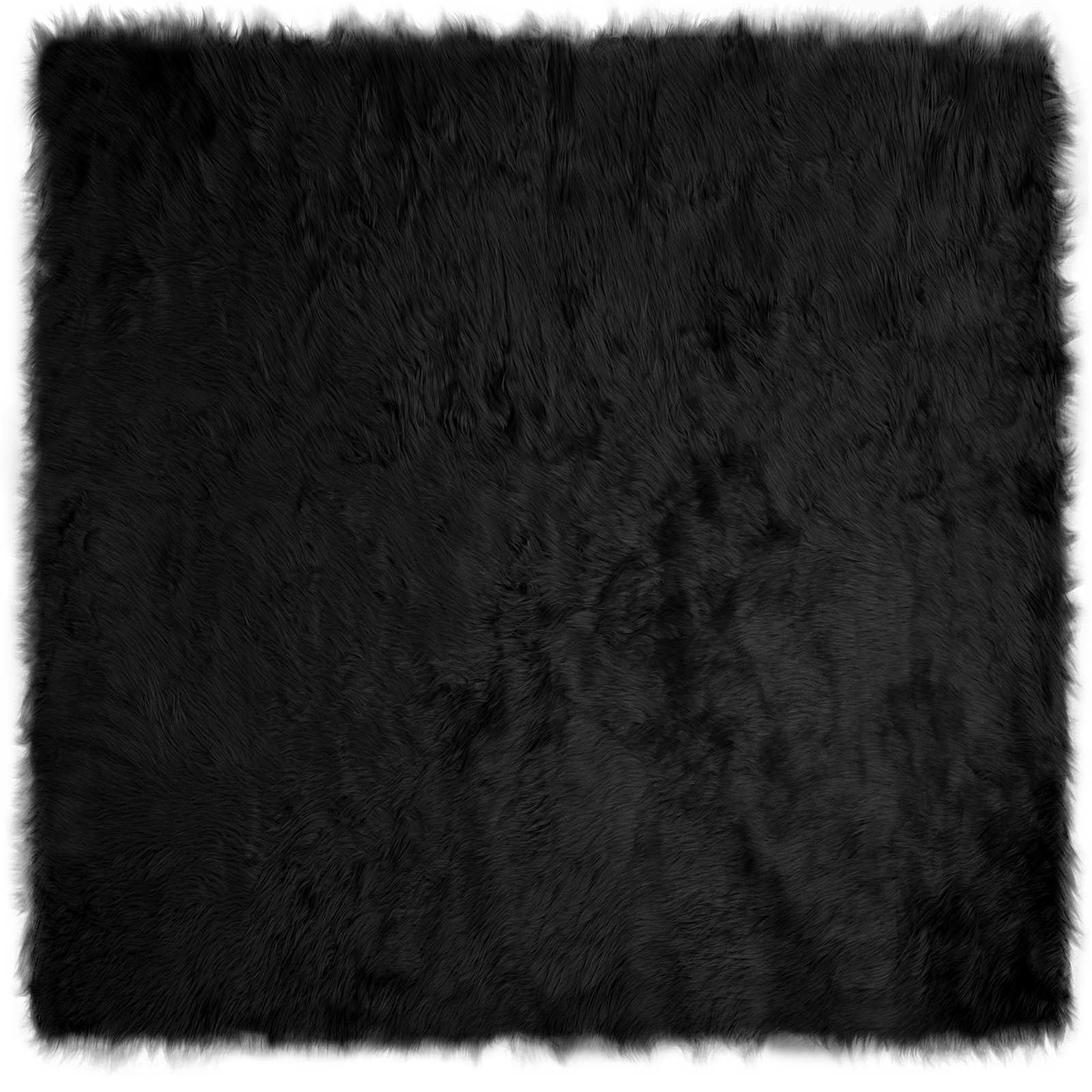 Tappeto in finta TAFALLA Nero 200 x 200 cm Poliestere