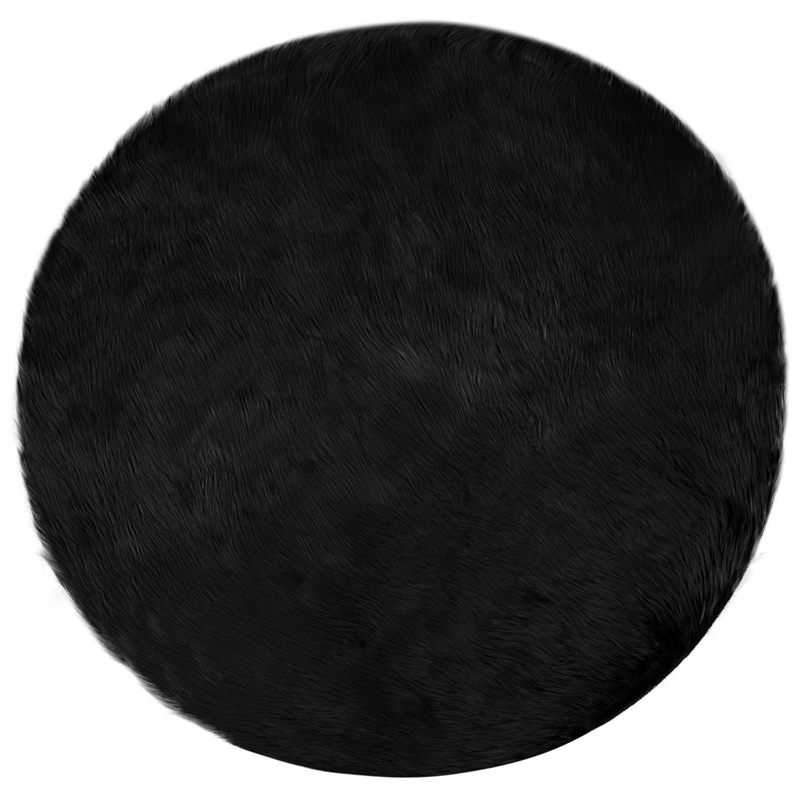 Tappeto in finta TAFALLA Nero Ø 100 cm Poliestere