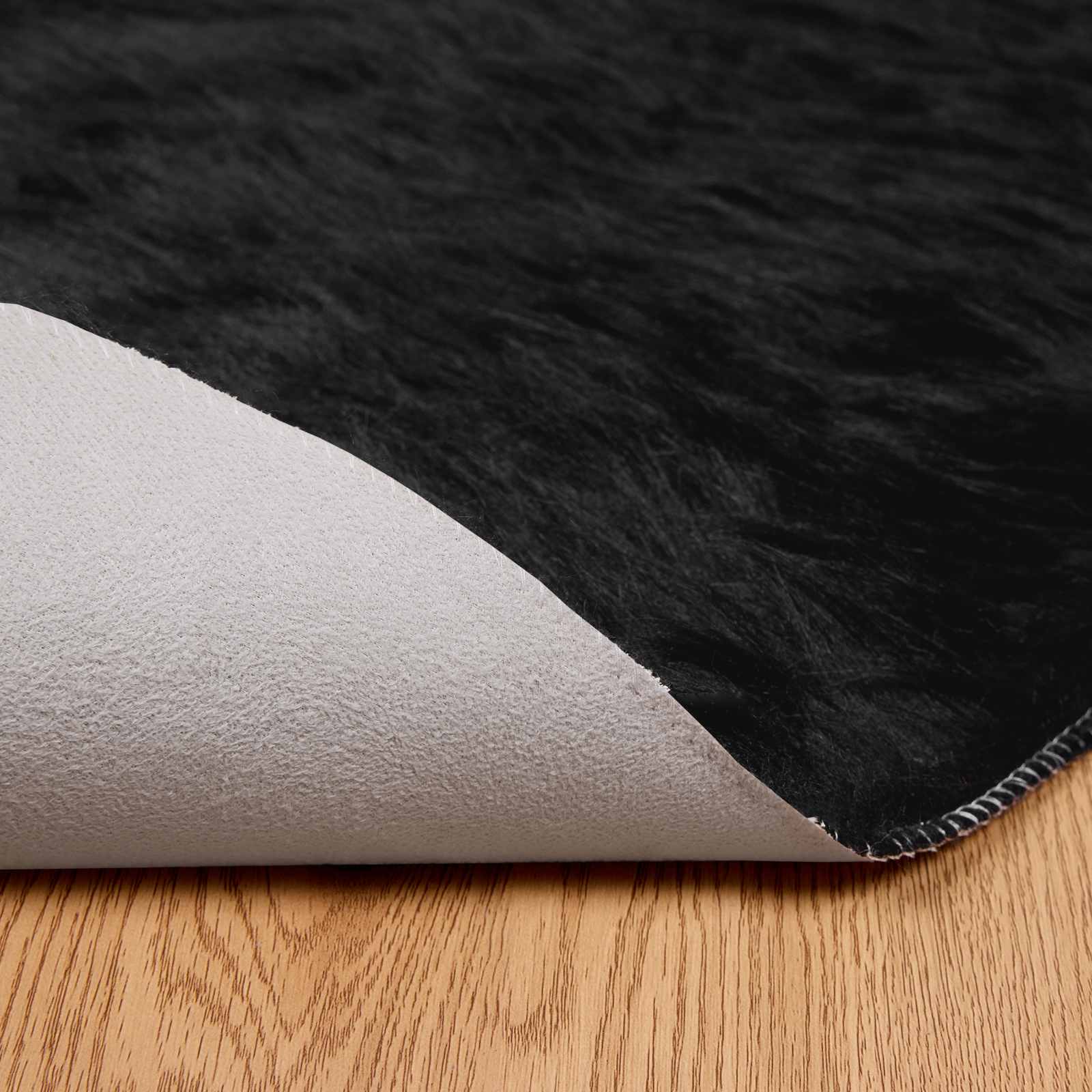 Tappeto in finta TAFALLA Nero Ø 160 cm Poliestere