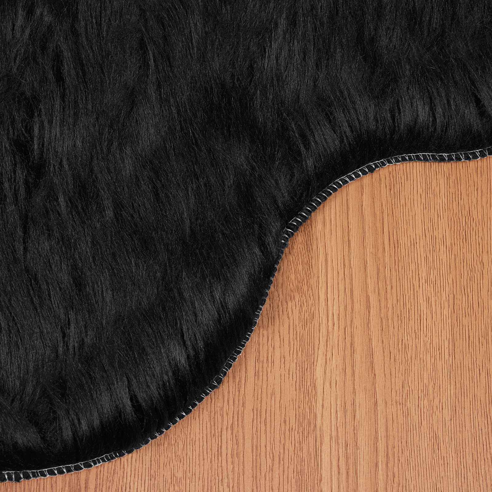 Tappeto in finta TAFALLA Nero 60 x 90 cm Poliestere