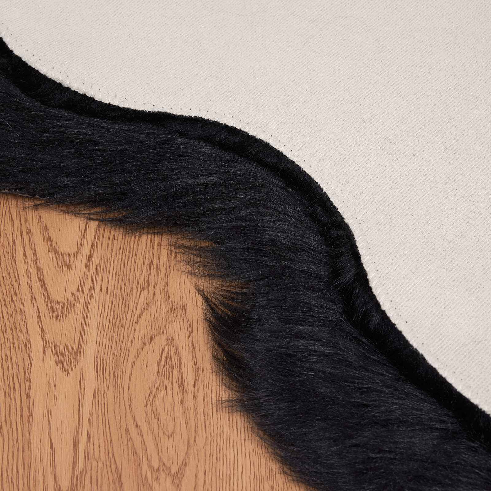 Tappeto in finta TAFALLA Nero 60 x 90 cm Poliestere